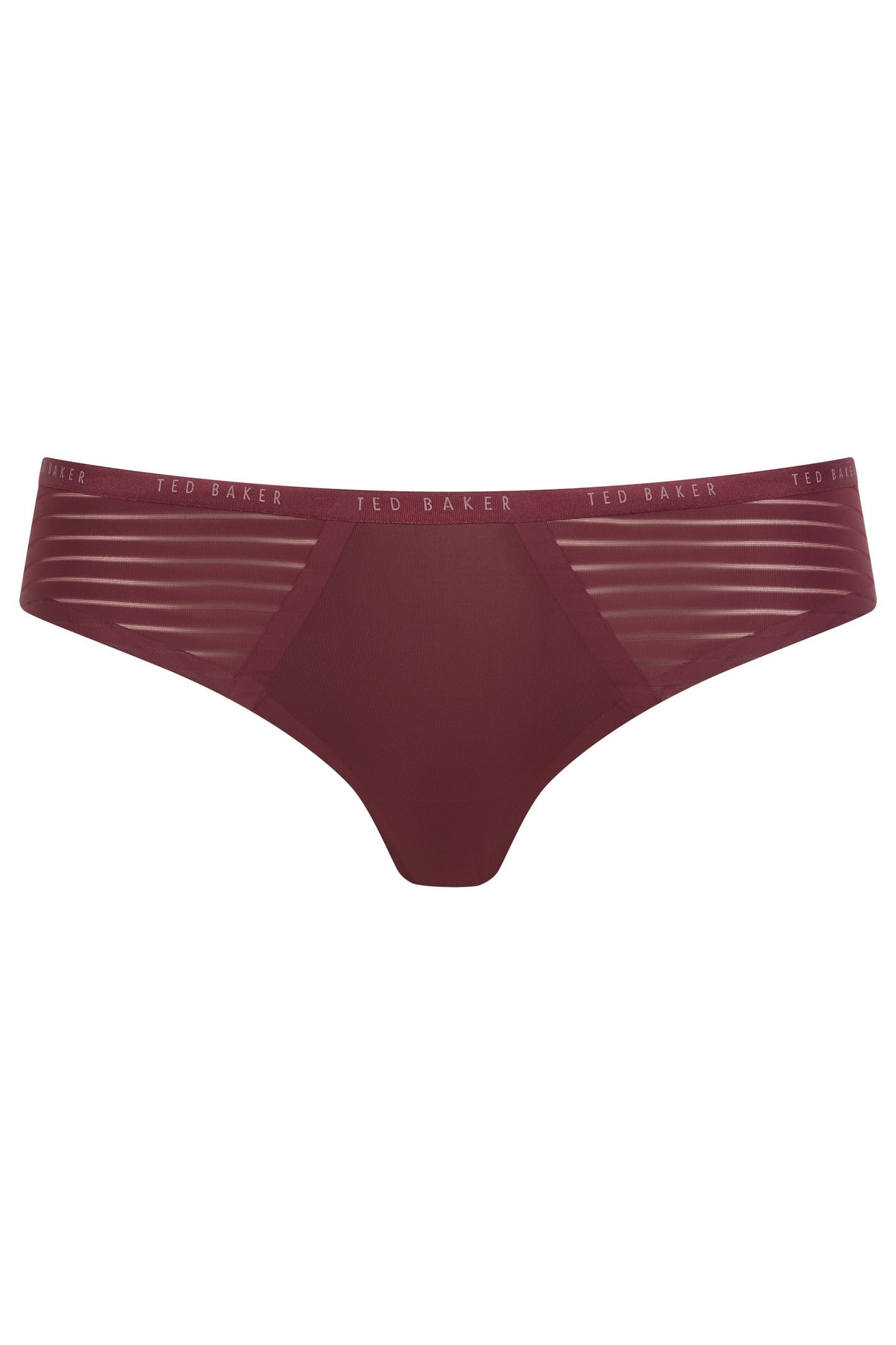JESSIE MESH BRIEF NO SHOW WINE/MAUVE/WHITE 2