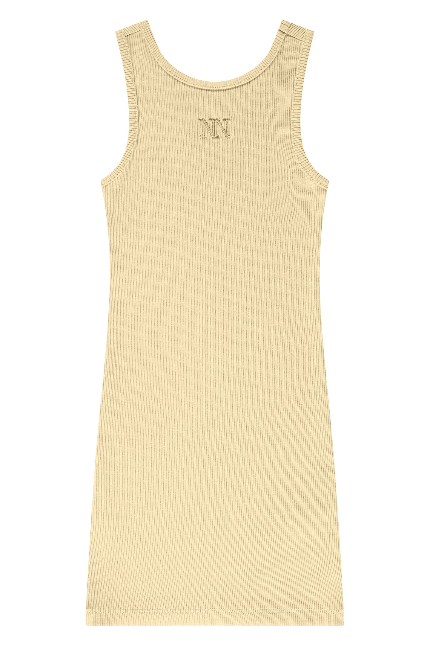 BELLE BACK RIB DRESS SOFT YELLOW 2