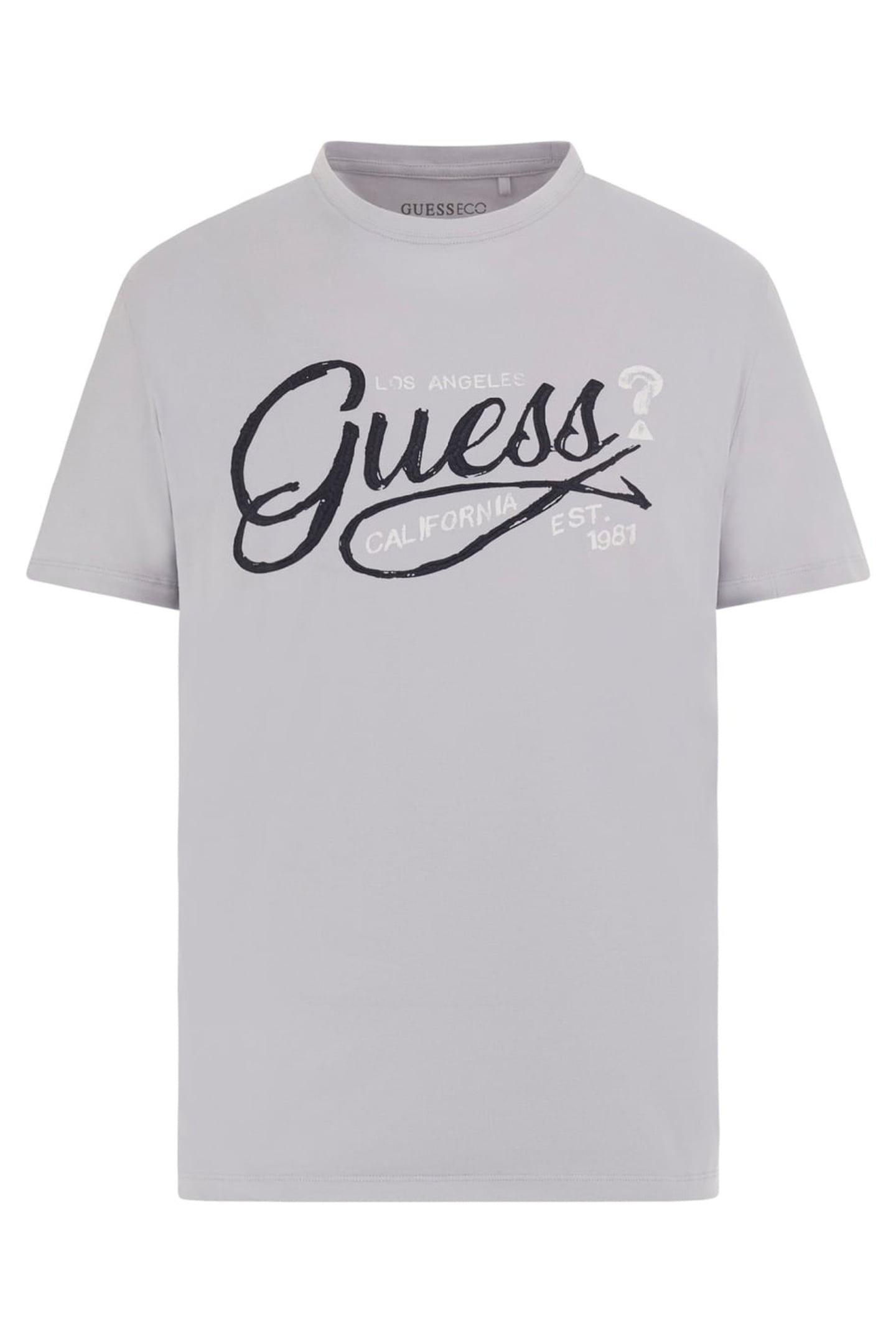 GUESS ECO SS CN GUESS LOGO TEE SOFT GREY 1