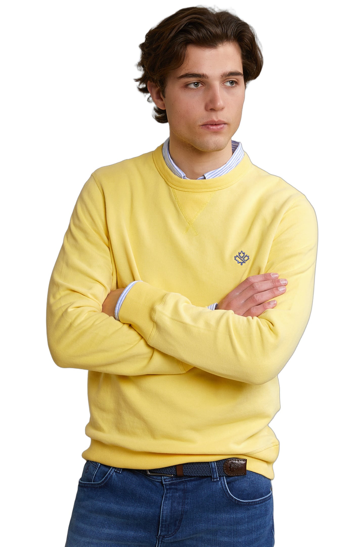 FANCY CREW NECK SWEATER SUN FLOWER 1