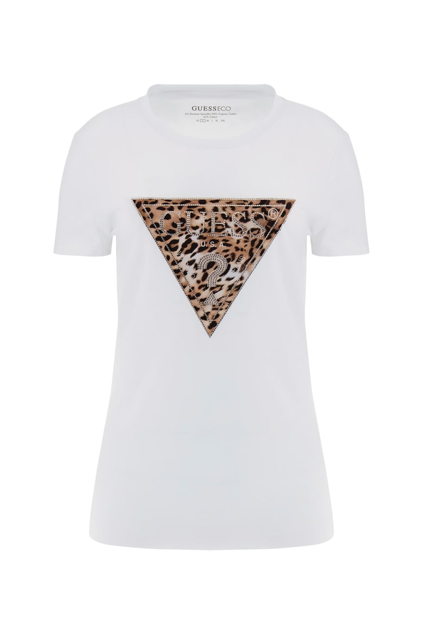 GUESS ECO SS CN ALICE TEE PURE WHITE 5