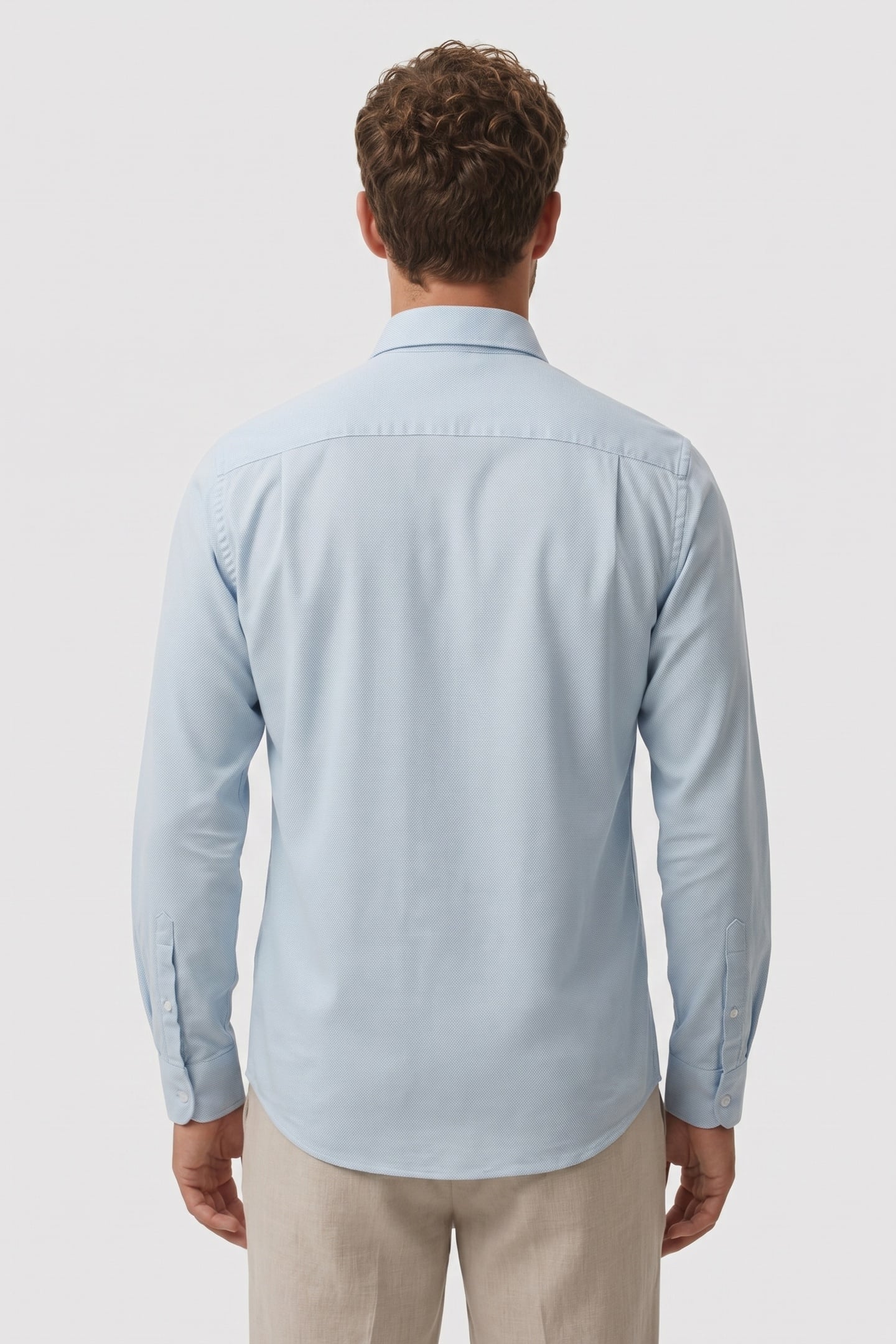 OE HUGO-TEXTURED OVERSHIR LIGHT BLUE 2