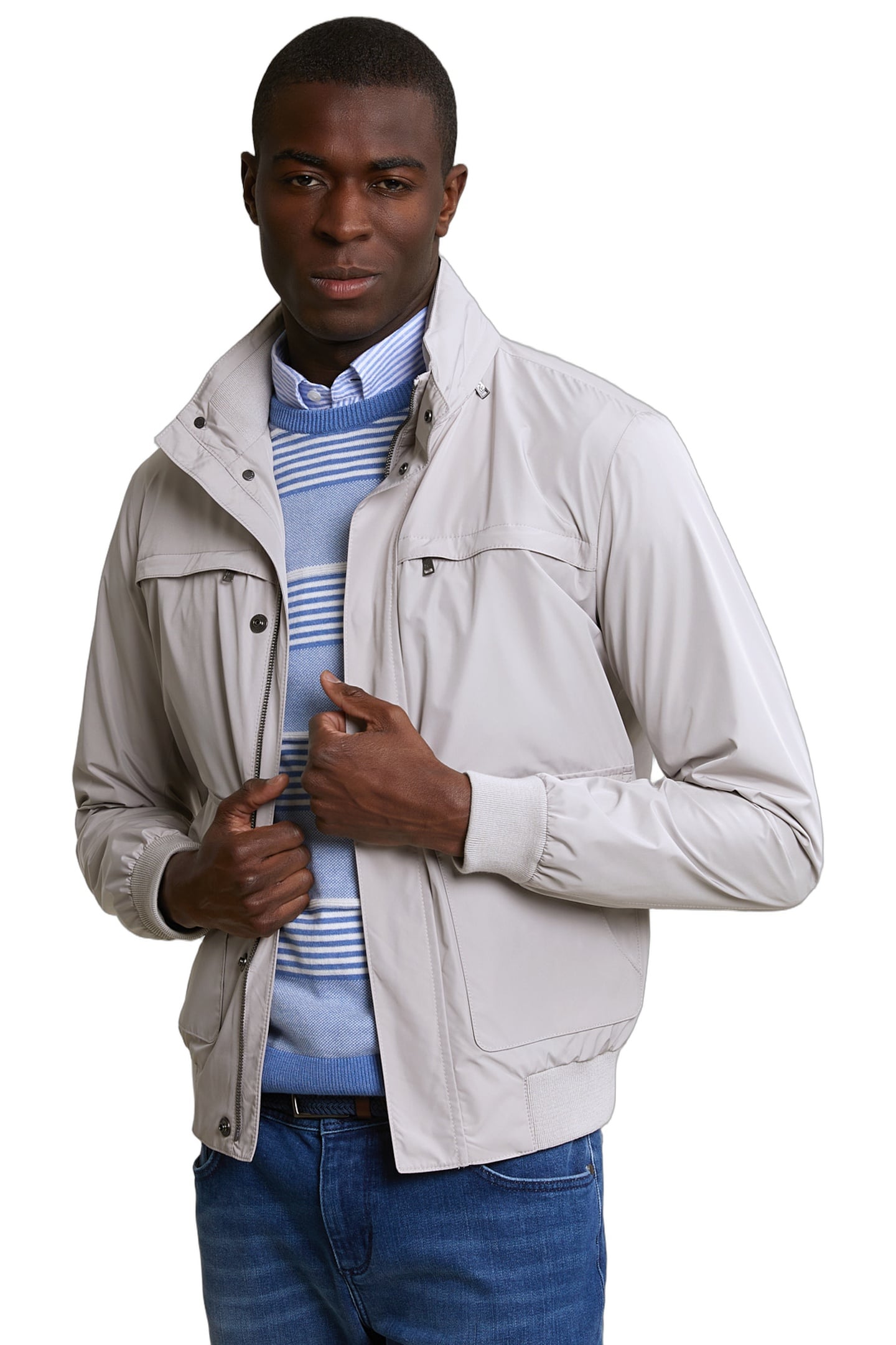 River Woods Sporty Jacket 4 Pockets Sand Maat: M | Lichte Jassen Outlet | Heren | Beige