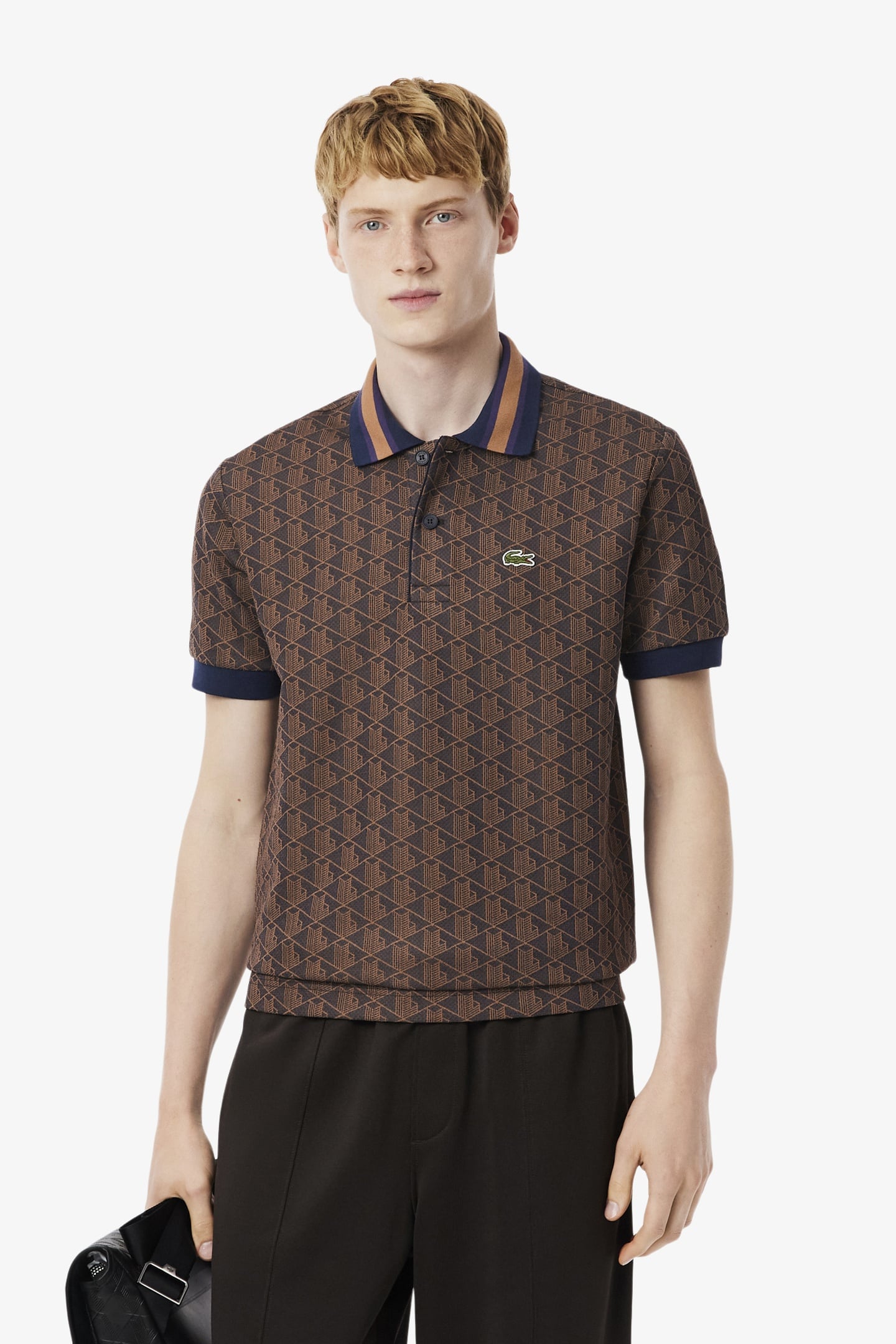 SHORT SLEEVE POLO VELVET/DATE BROWN 1