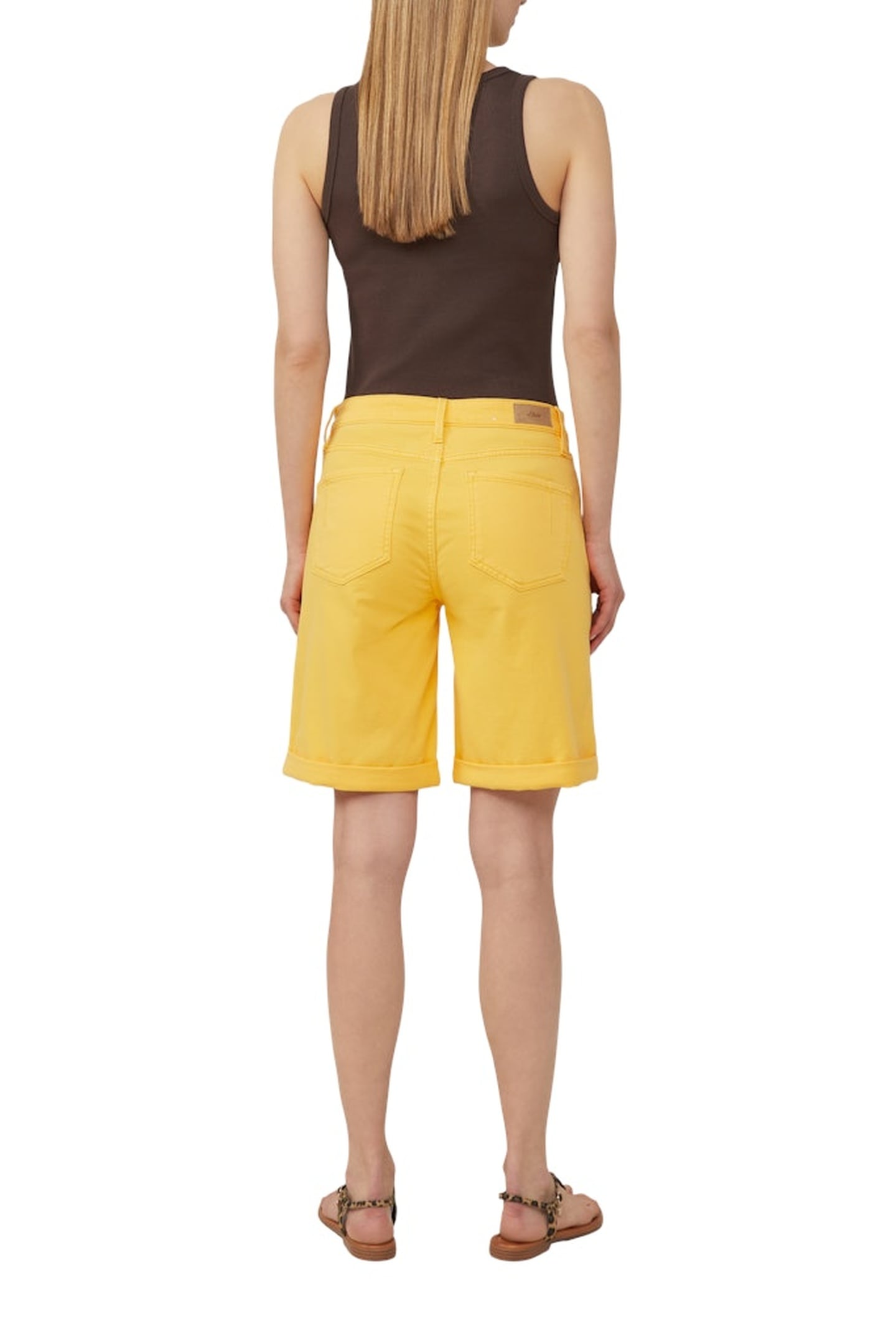 JEANS SHORTS YELLOW DENIM 6