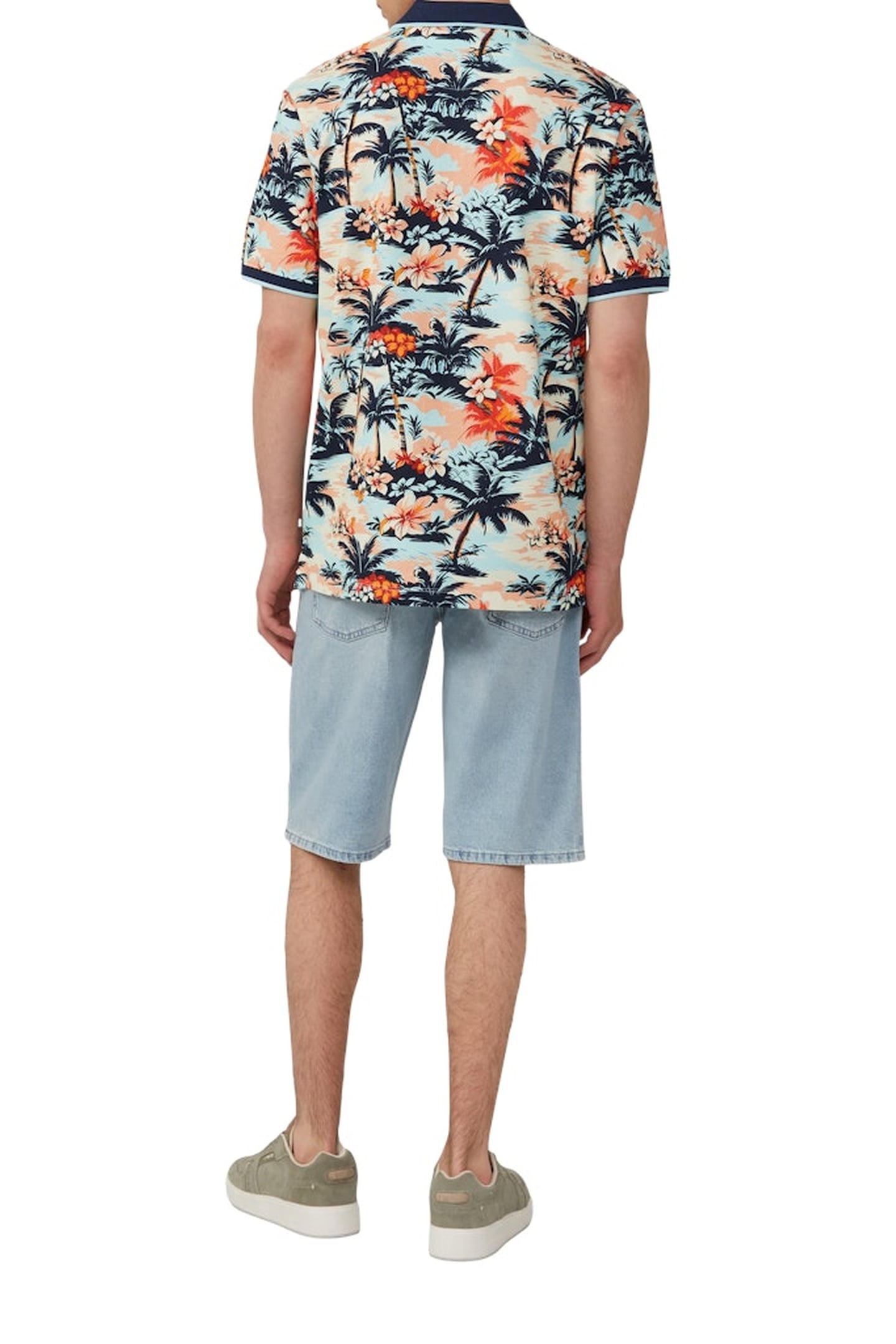 JEANS SHORTS BLUE GREEN DENIM 5