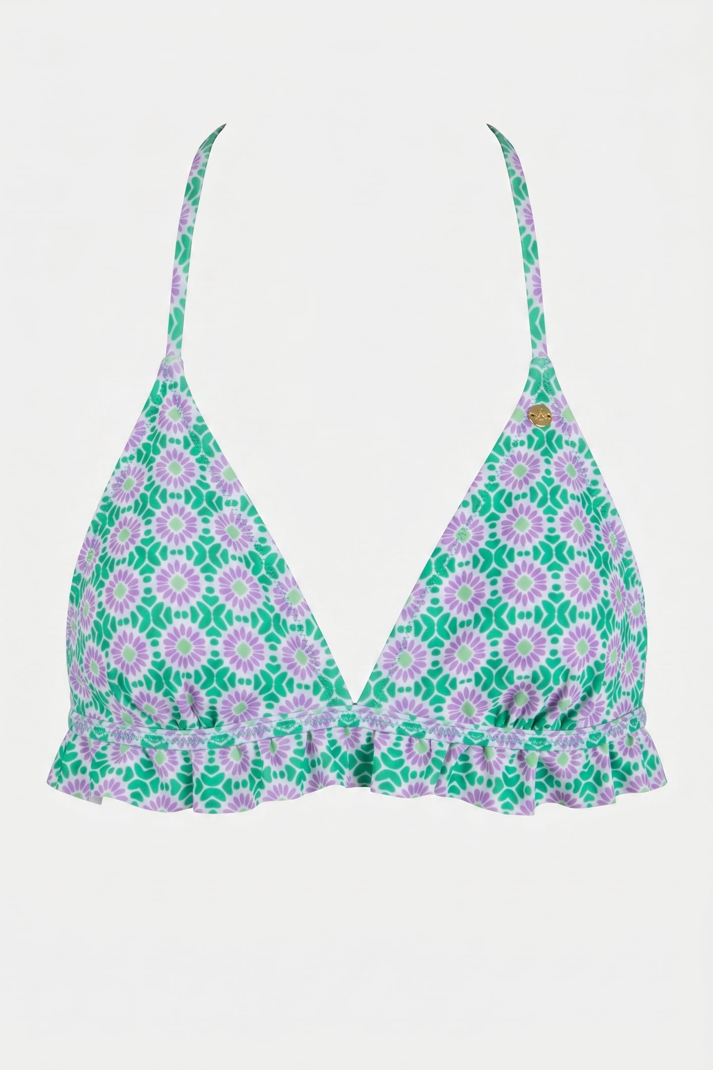 ROMY RUFFLE BIKINI TOP PORTO TILE FRESH GREEN 2