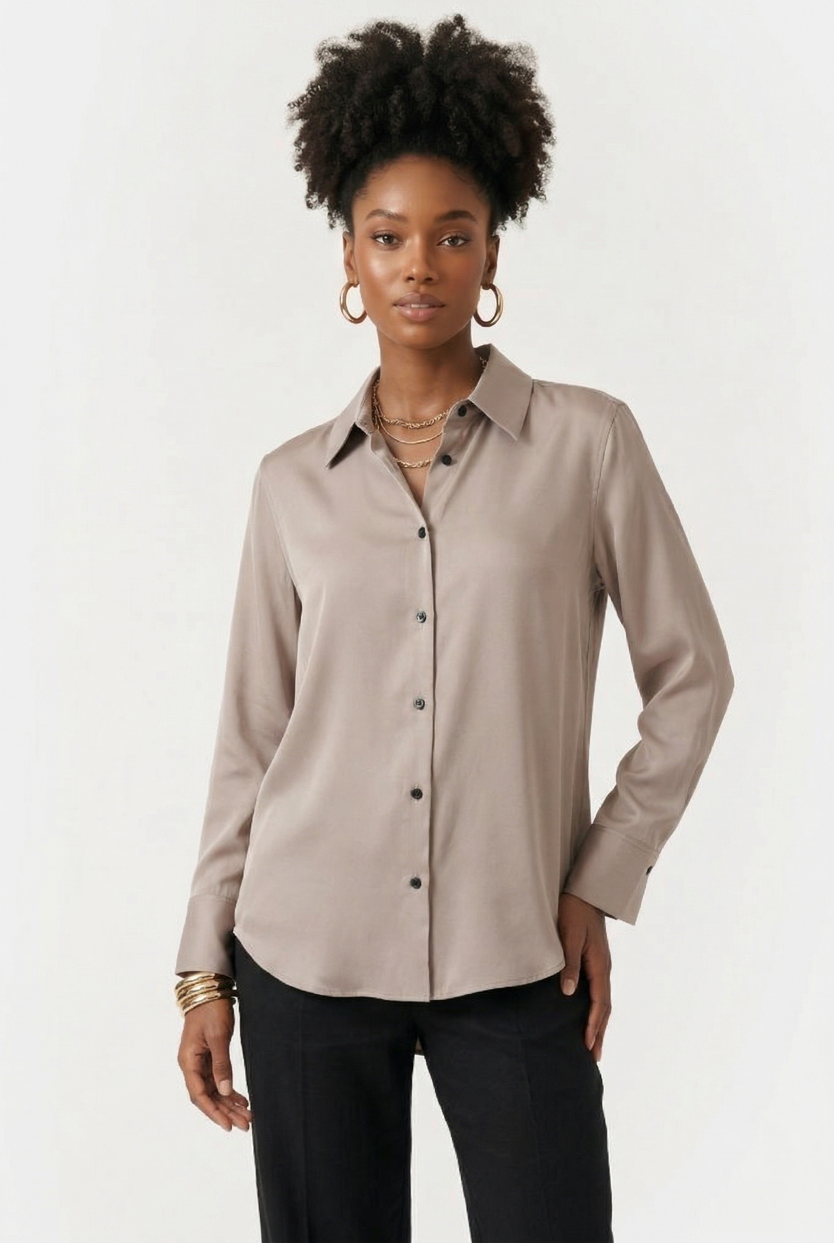 & Other Stories Clarice Shirt Beige Maat: M | Overhemden Outlet | Dames | Beige