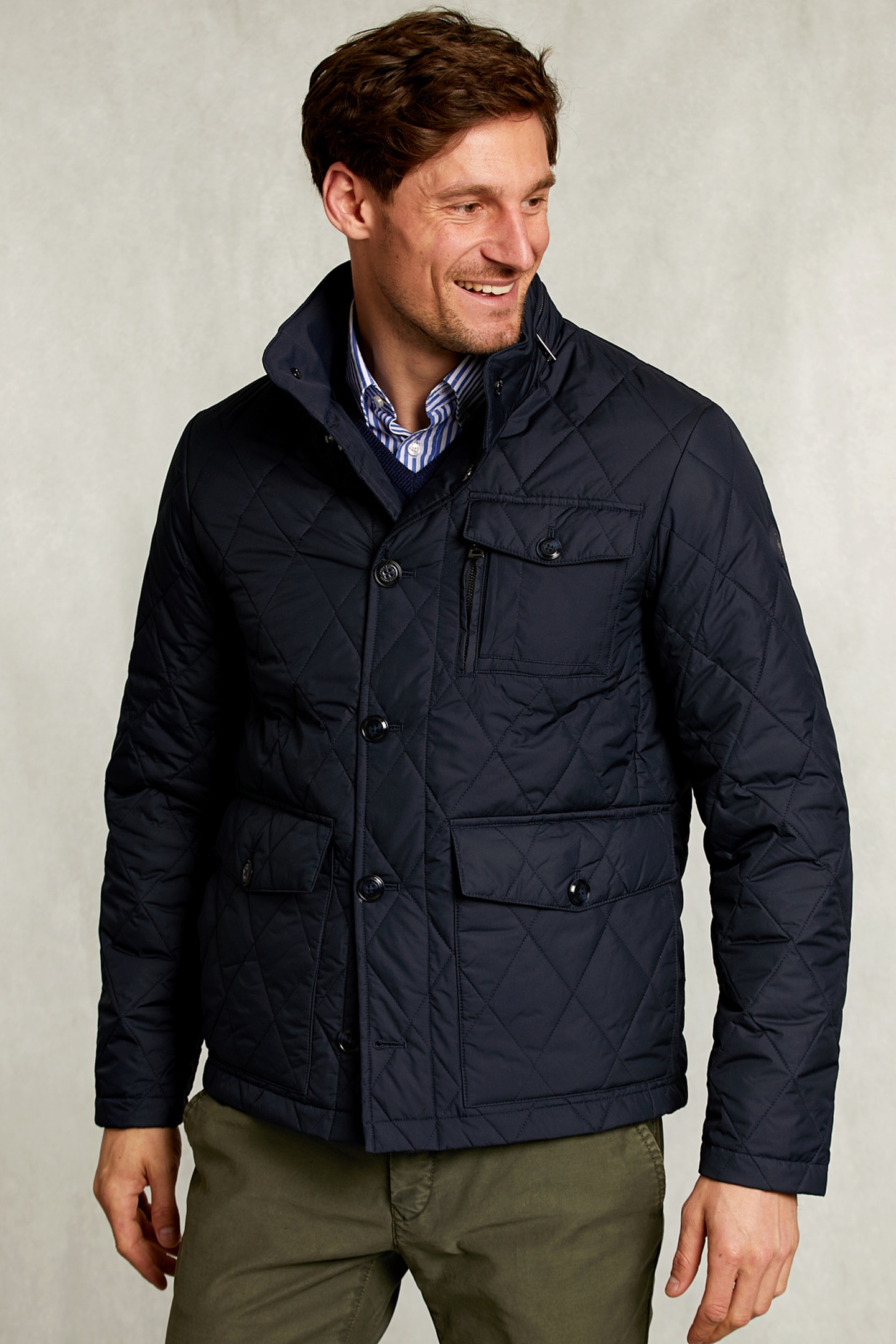 River Woods Quilted Jacket Blue Maat: 3XL | Lichte Jassen Outlet | Heren | Blauw