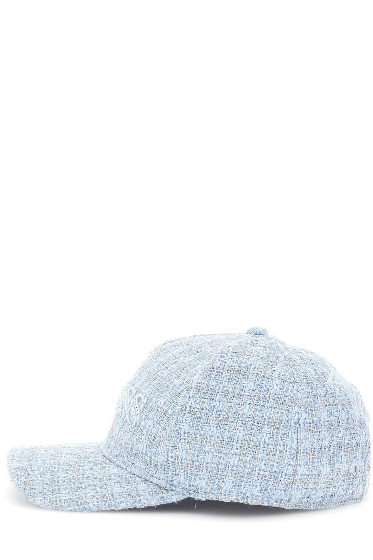 GUESS ECO ELSA TWEED BASEBALL LIGHT BLUE/WHITE COM 1