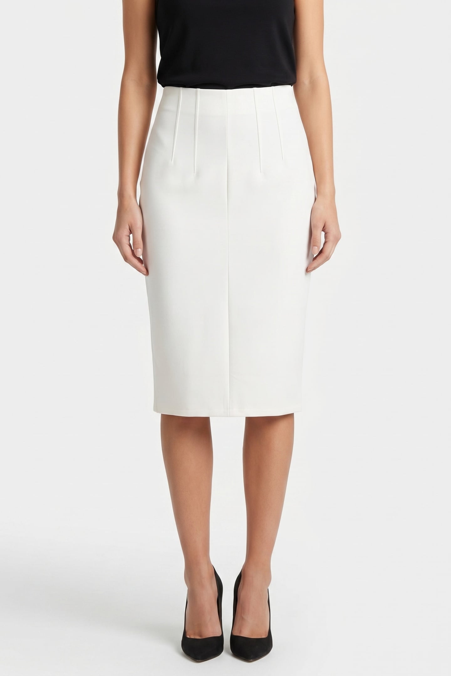 PONTUS PENCIL SKIRT WHITE 1