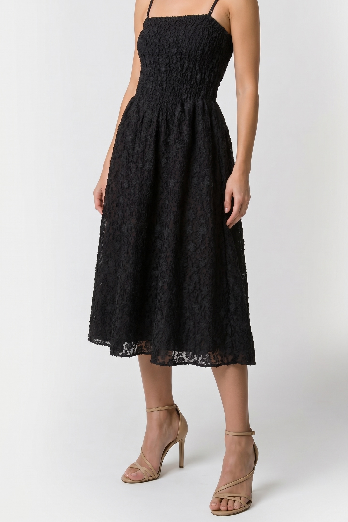 & Other Stories Luna Dress Black Maat: 40 | Midi Jurken Outlet | Dames | Zwart