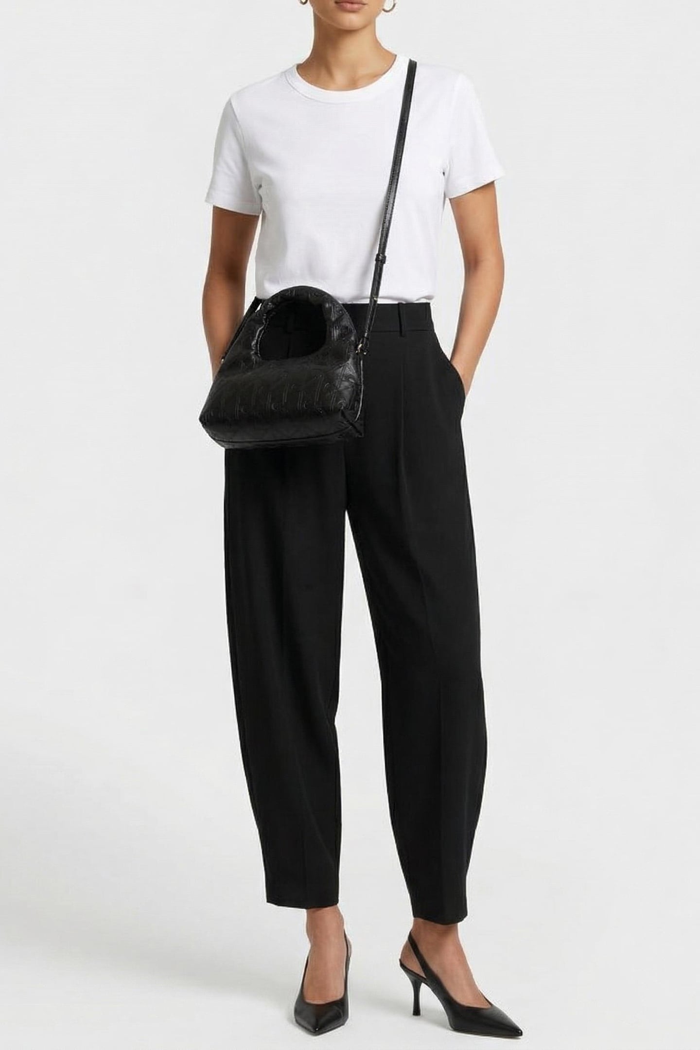 EMBLEM AOP PUFFER BAG BLACK 1