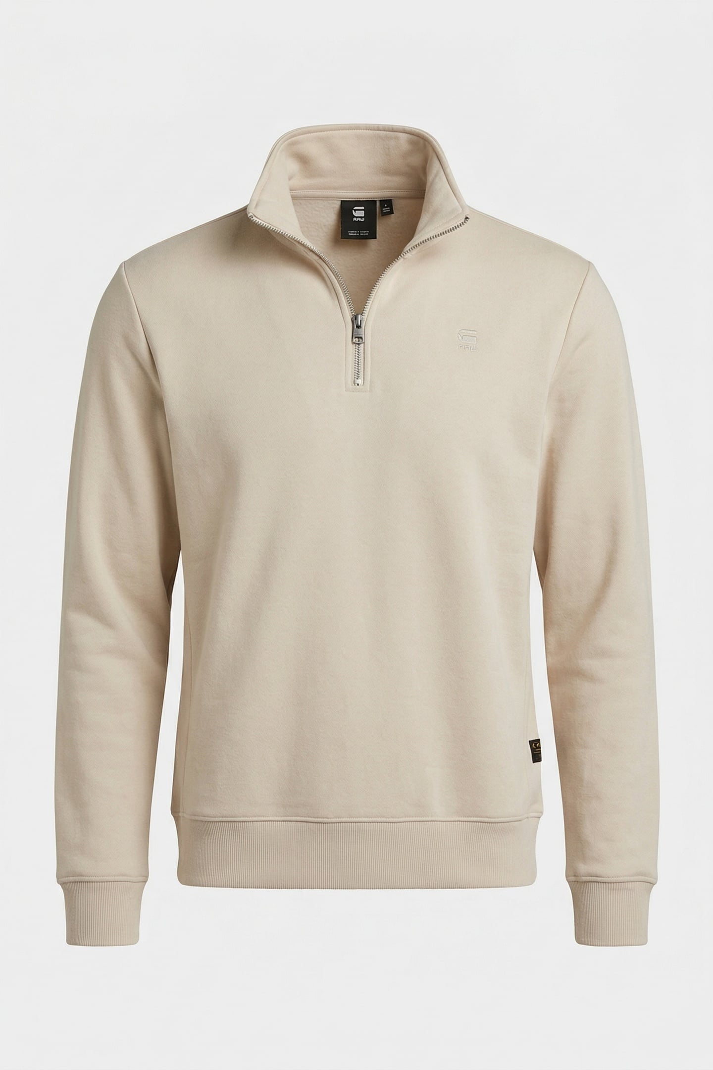 HALF ZIP STAND UP COLLAR SWEAT L\S WHITEBAIT 3