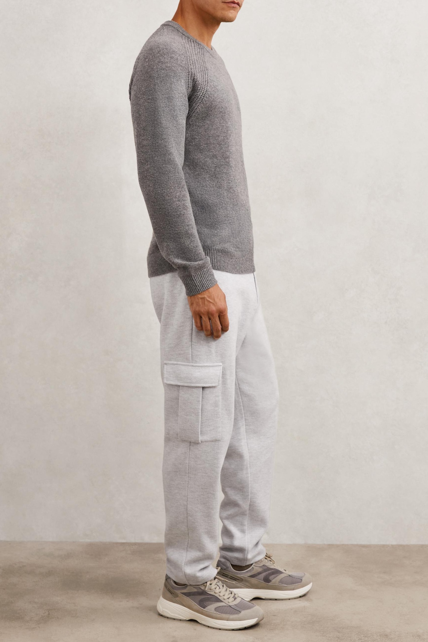 JERSEY CARGO TROUSER GREY MARL 4