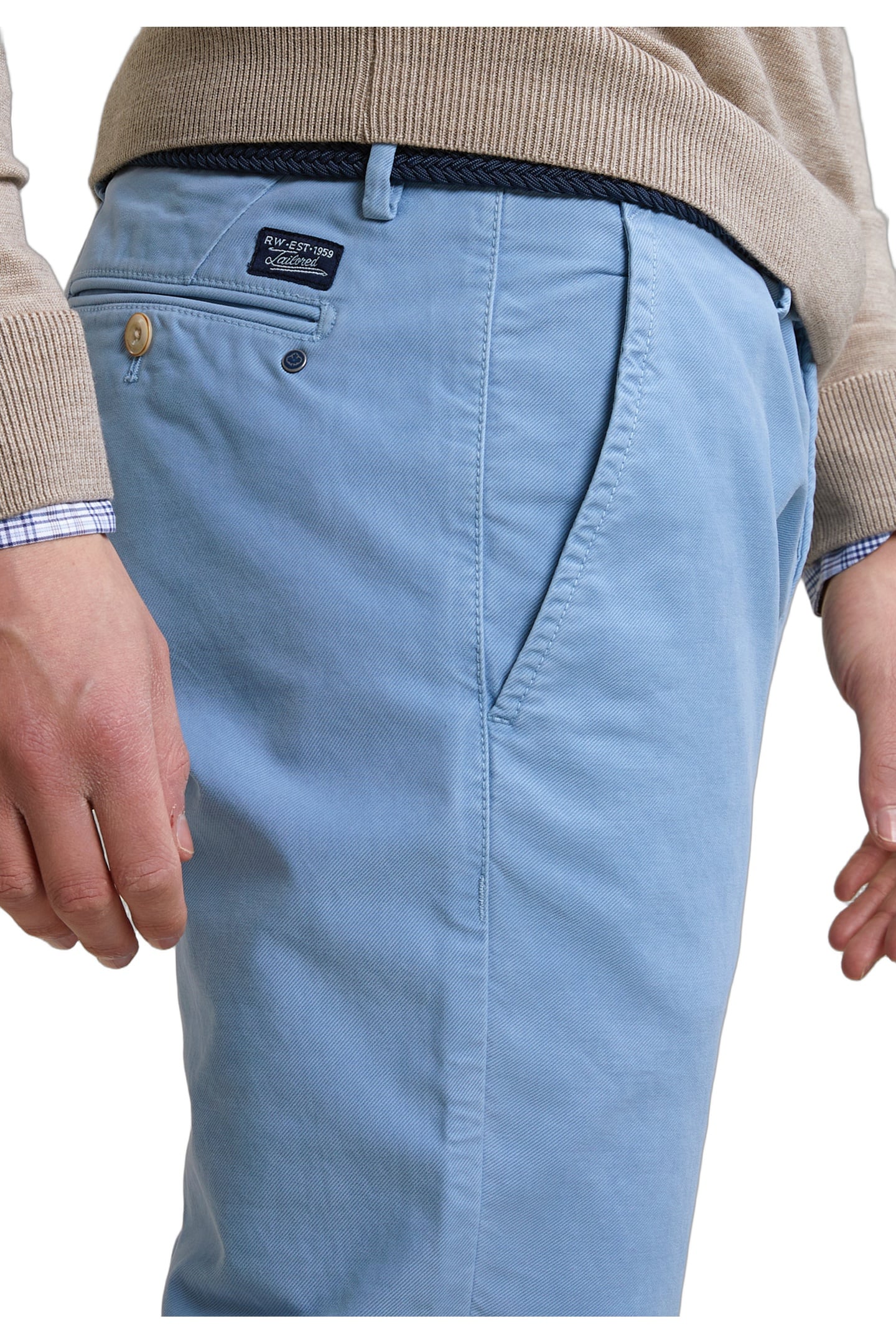 SLIM FIT BASIC CHINO PANTS STRETCH STONE 3