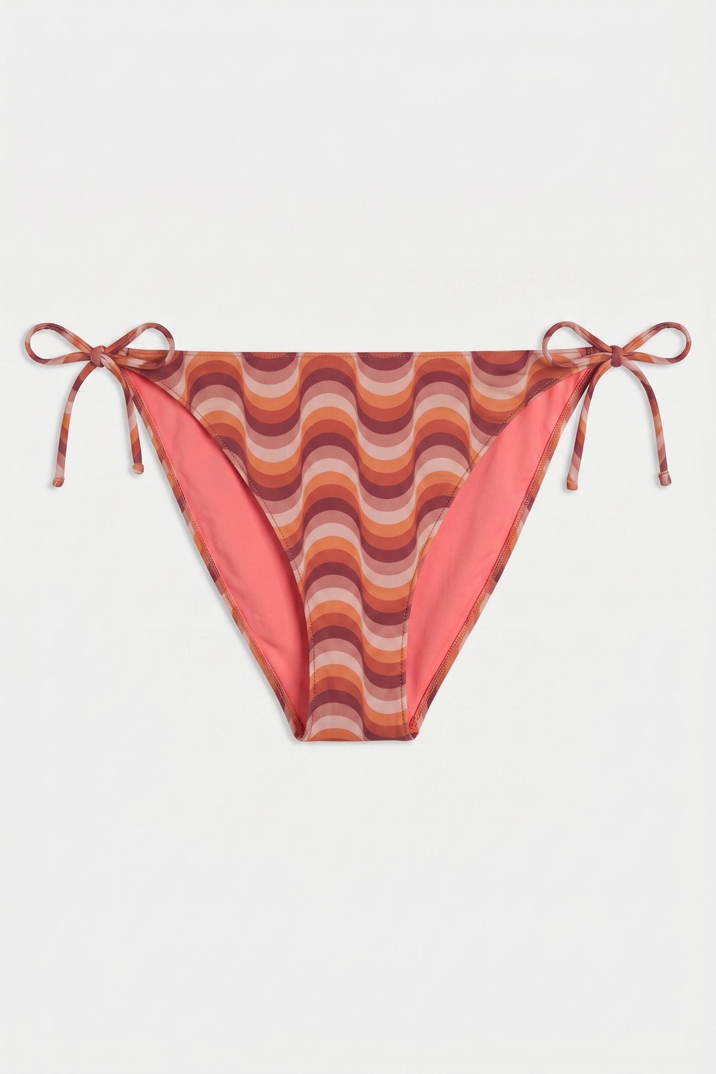 SIDE STRAP BIKINI BOTTOM GROOVY WAVE FROZEN CHOCO BROWN 2