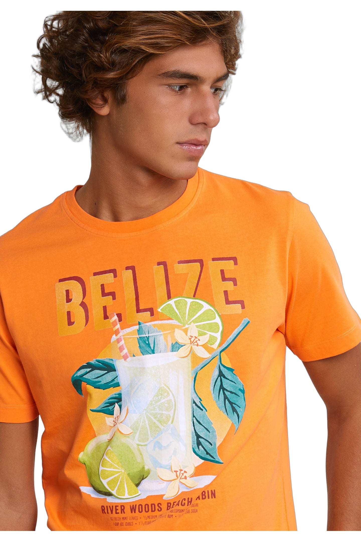 NORMAL FIT BASIC T-SHIRT SHORT SLEEVES ELECTRIC ORANGE 3