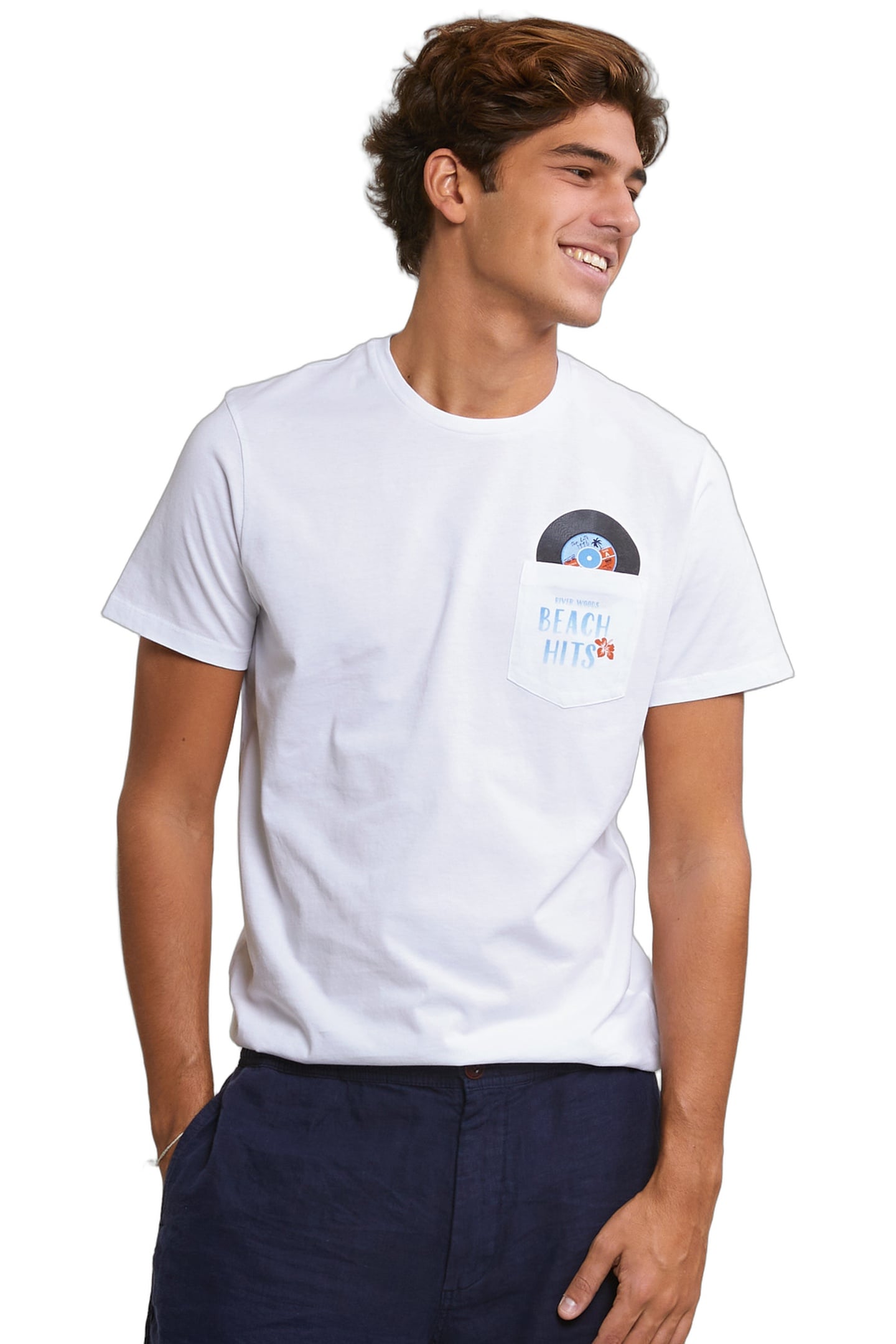 CUSTOM FIT FANTASY T-SHIRT CHEST POCKET WHITE 1