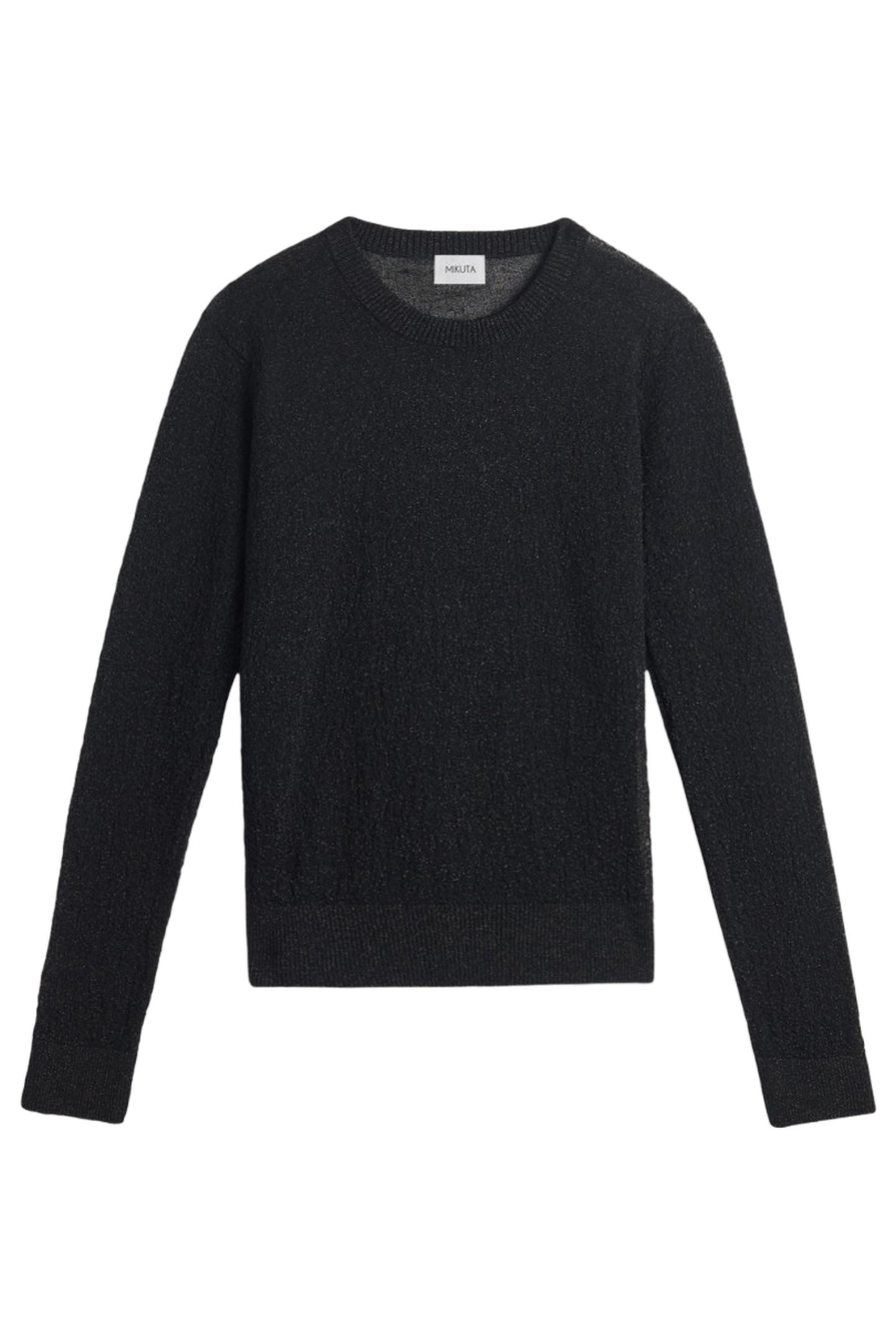 THE BLACK SPARKLY THIN KNITTED SWEATER BLACK 1