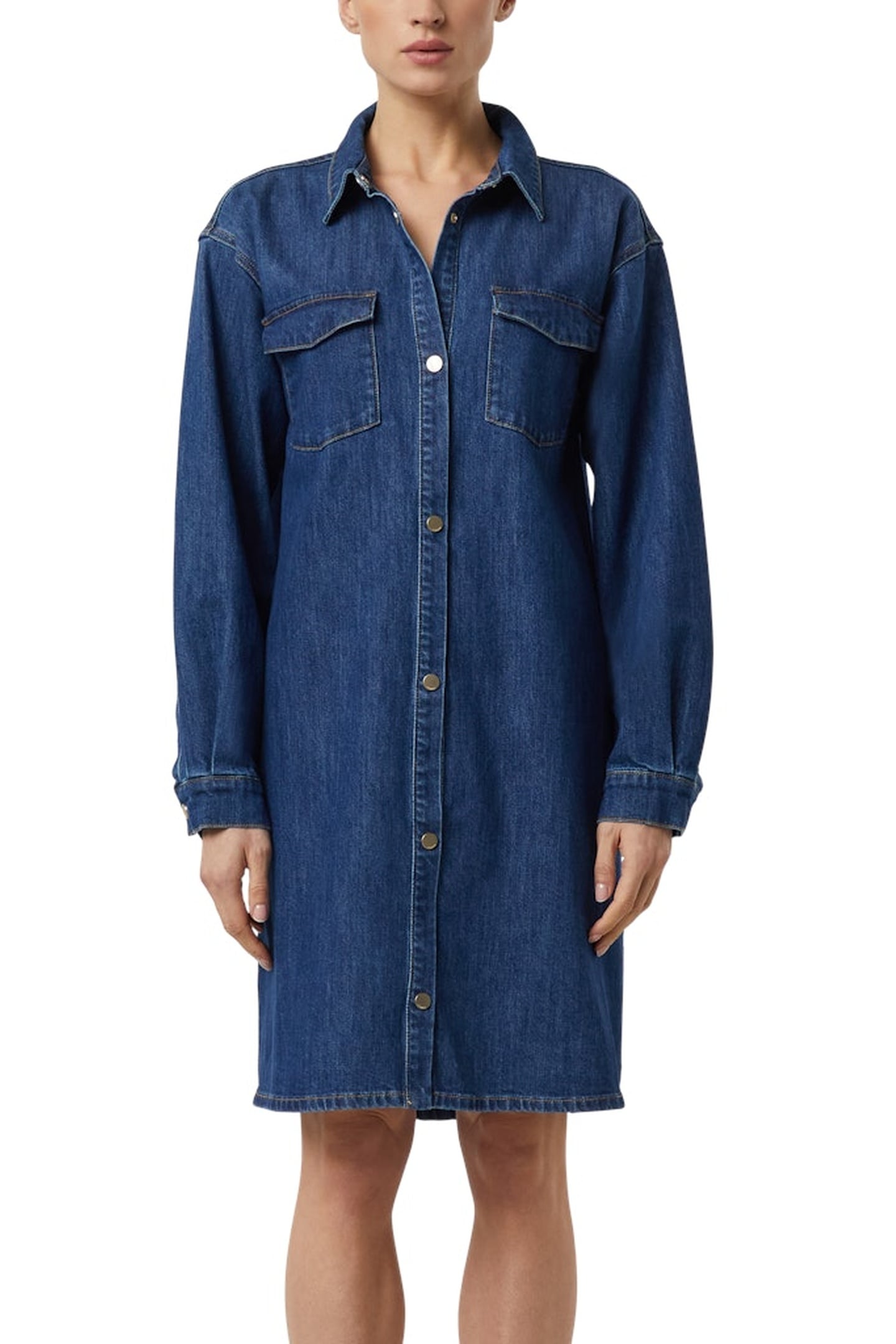 Comma Dresses Blue Denim Maat: 38 | Blousejurken Outlet | Dames | Blauw