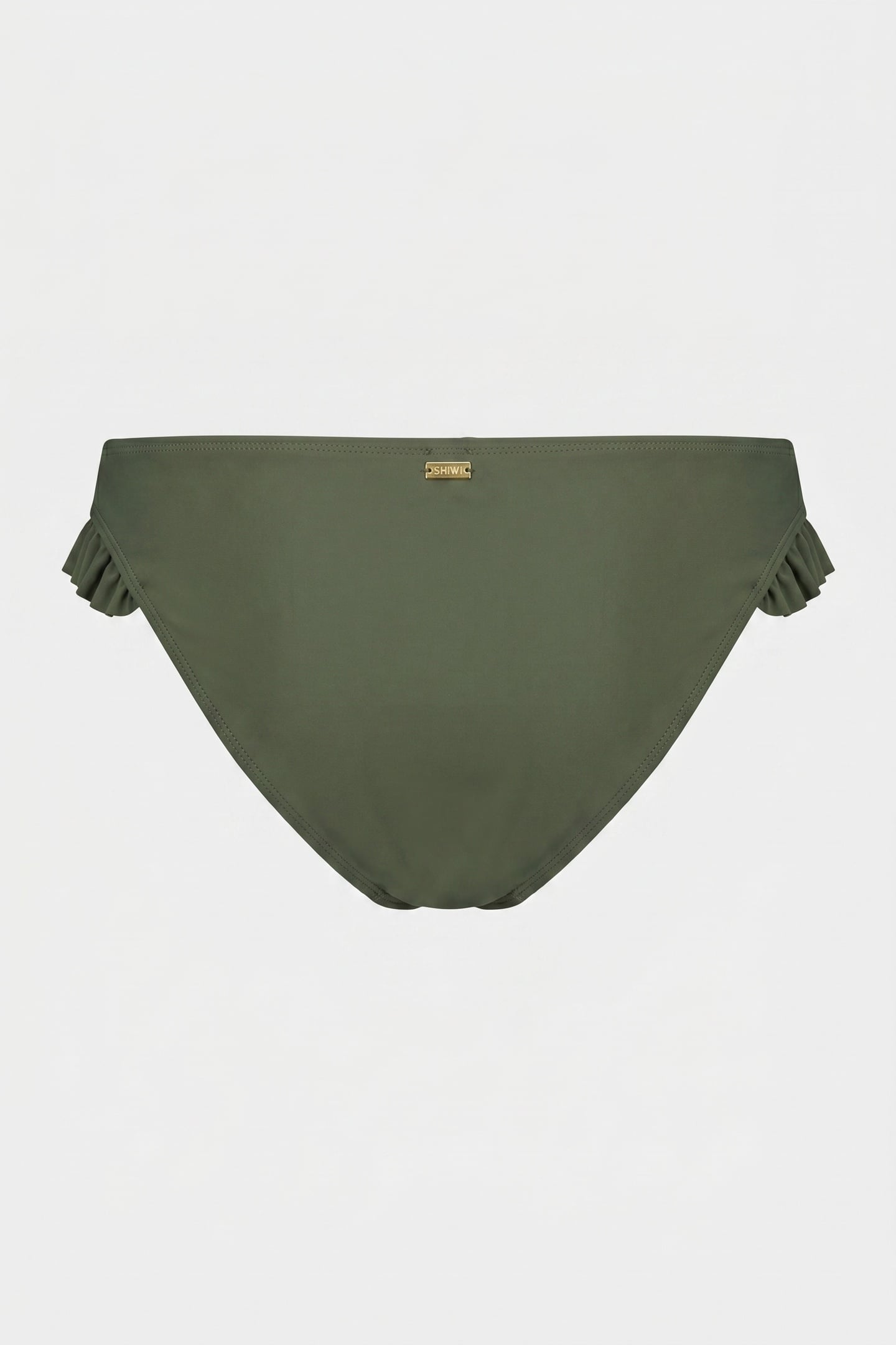CLASSIC RUFFLE BIKINI BOTTOM OLIVE GREEN 3