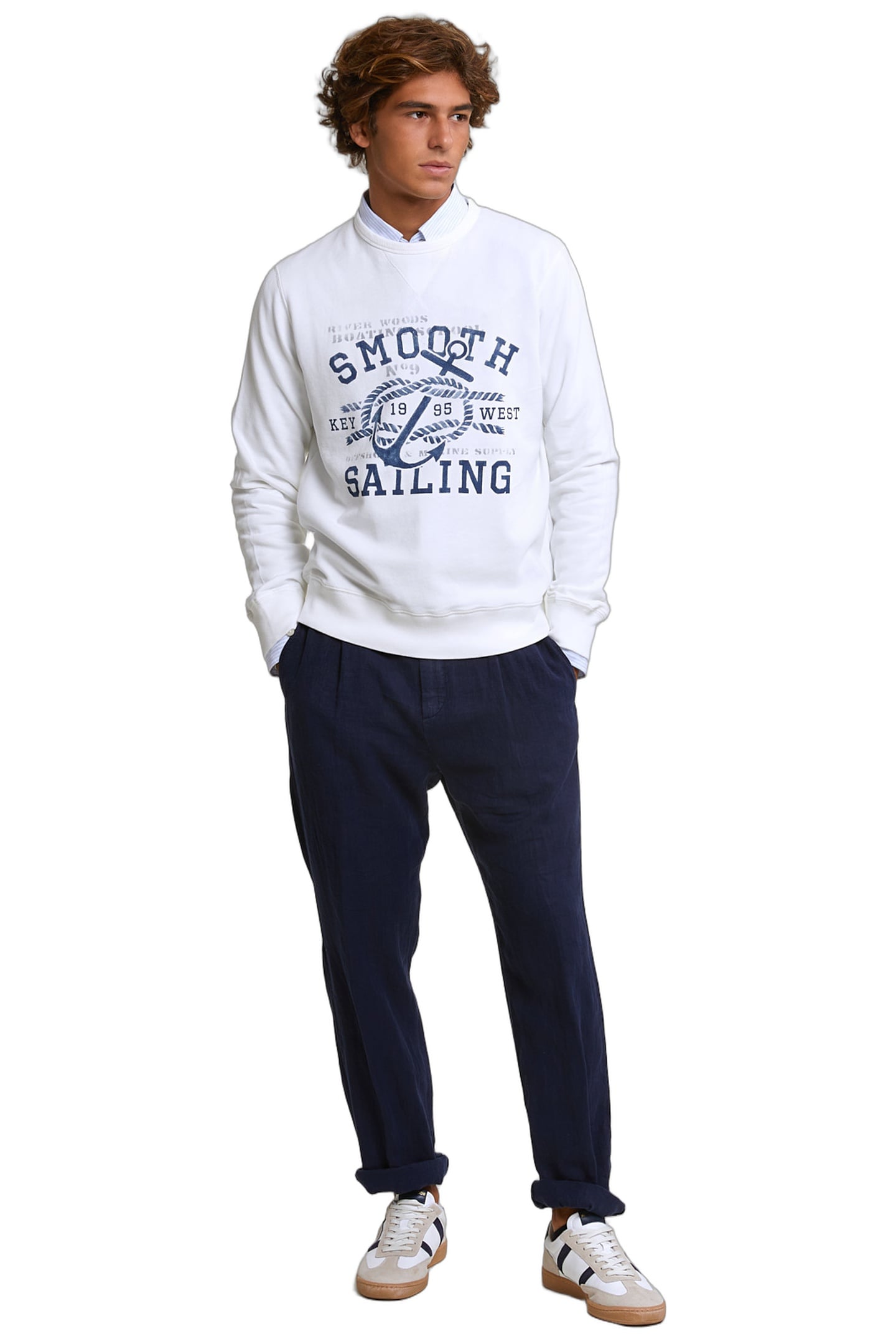 COTTON FANTASY CREW NECK SWEATER OFF WHITE 3