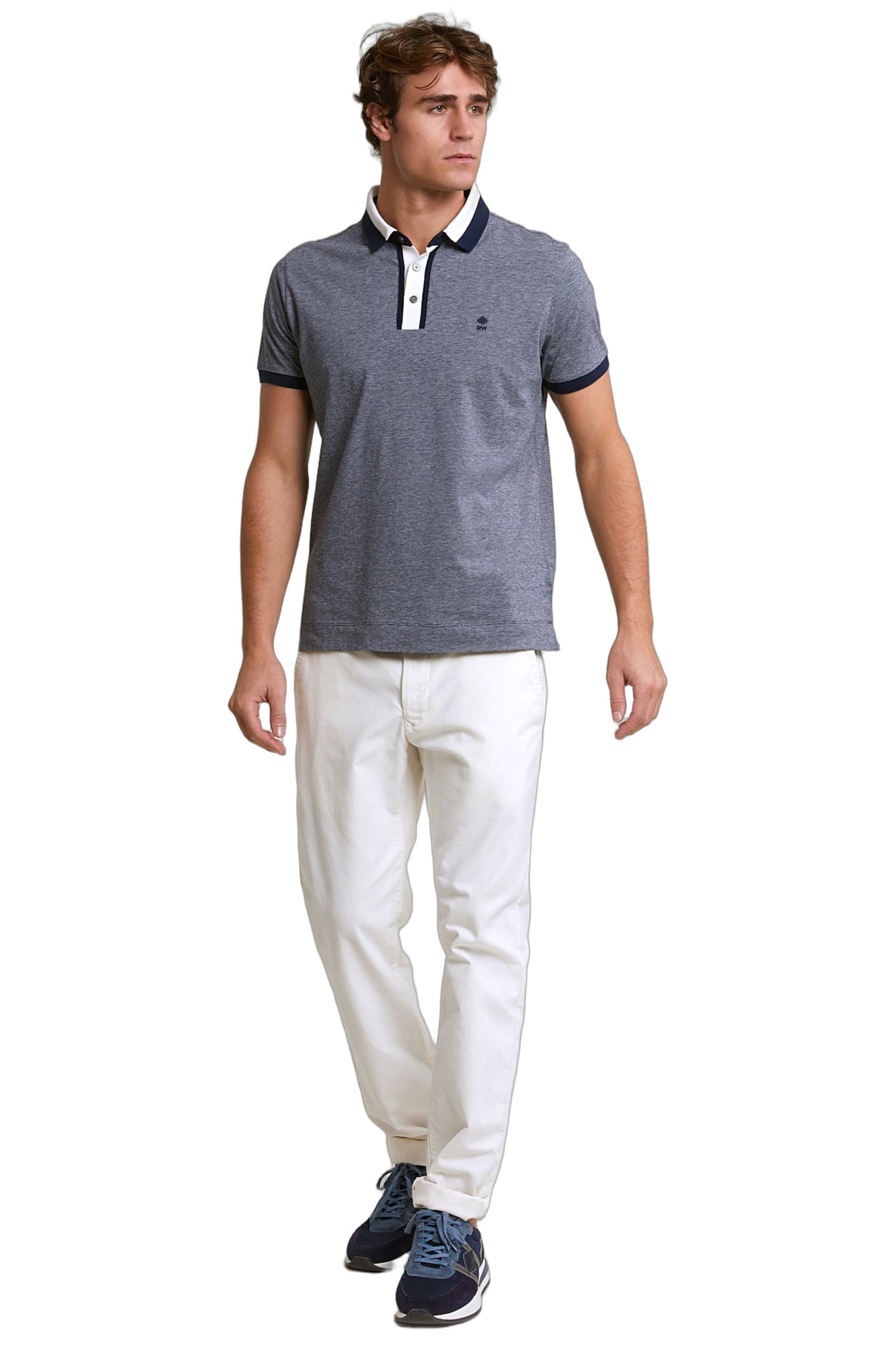 CUSTOM FIT SILKY COTTON POLO POLO NAVY 2
