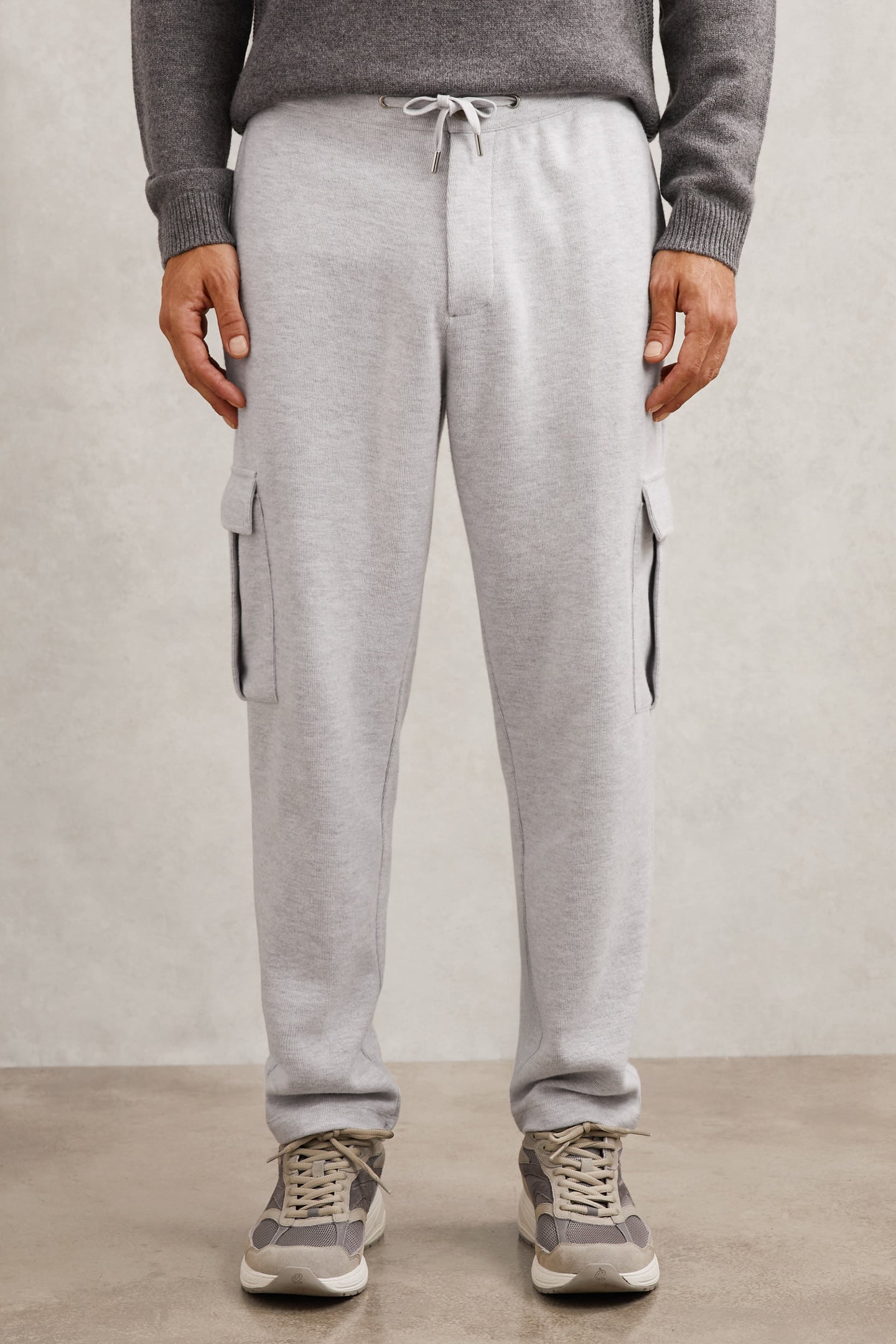 JERSEY CARGO TROUSER GREY MARL 1