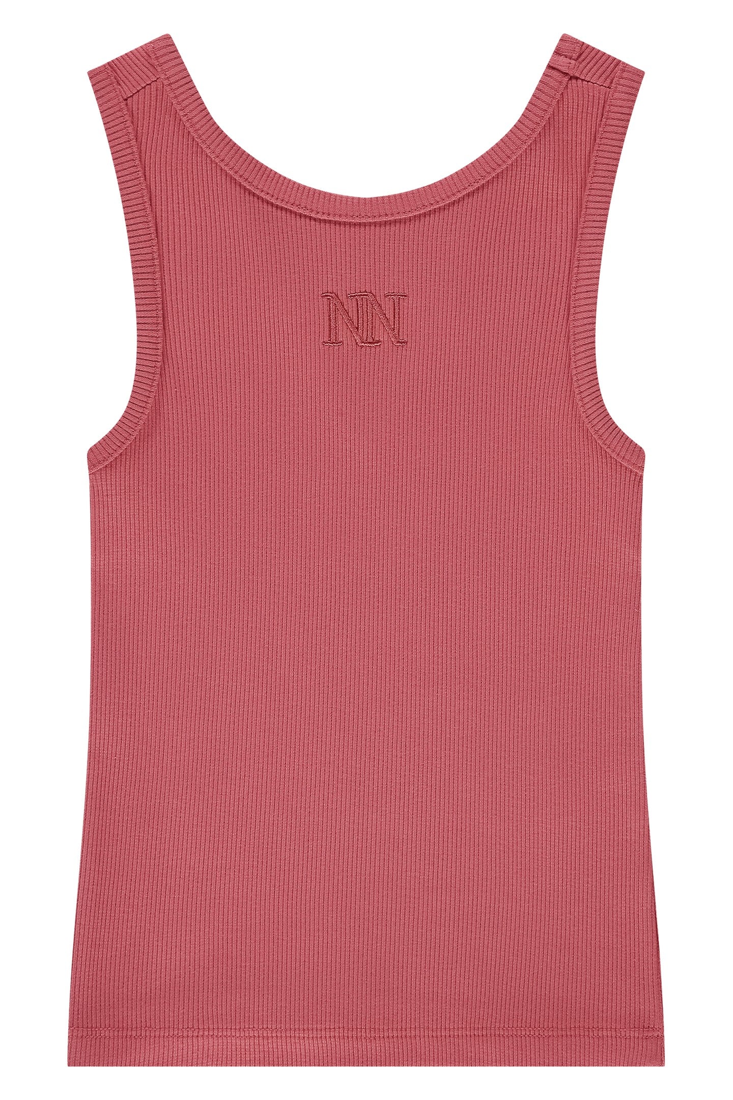 BELLE BACK RIB TOP RED 1