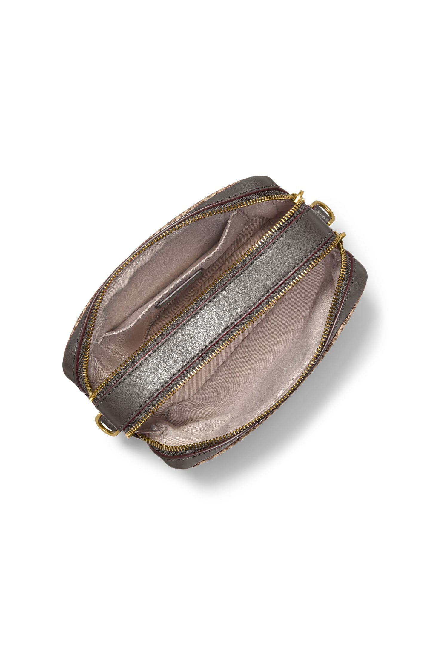 MEDIUM DOUBLE ZIP CAMERA CROSSBODY NATURAL 3