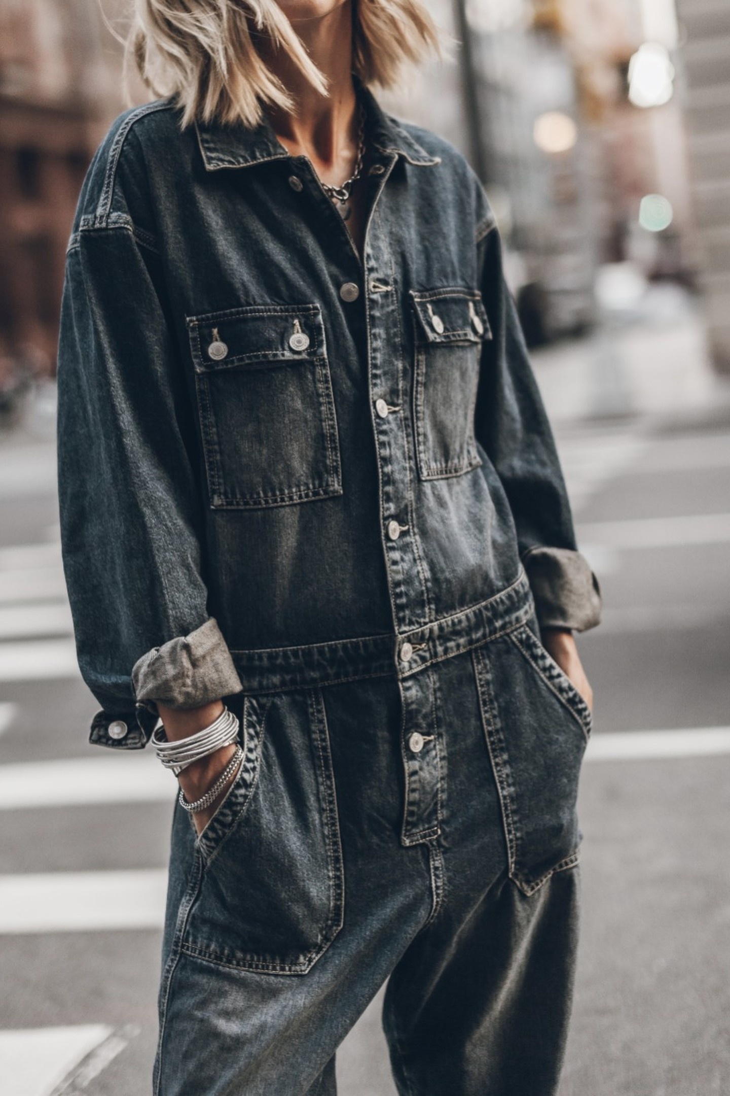 THE DARK BLUE DENIM JUMPSUIT BLUE 2