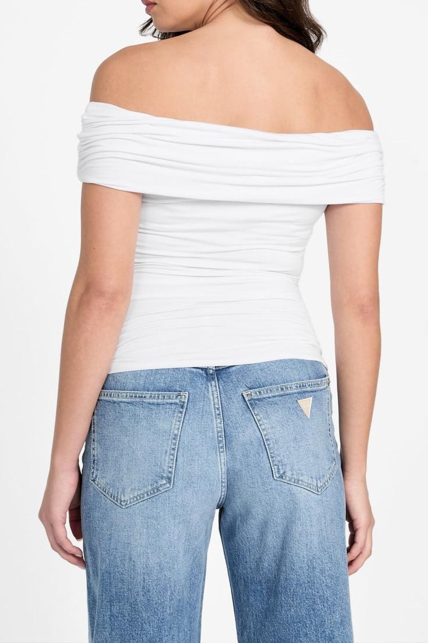 GUESS ECO CHARLOTTE OFF SHOULD PURE WHITE 4