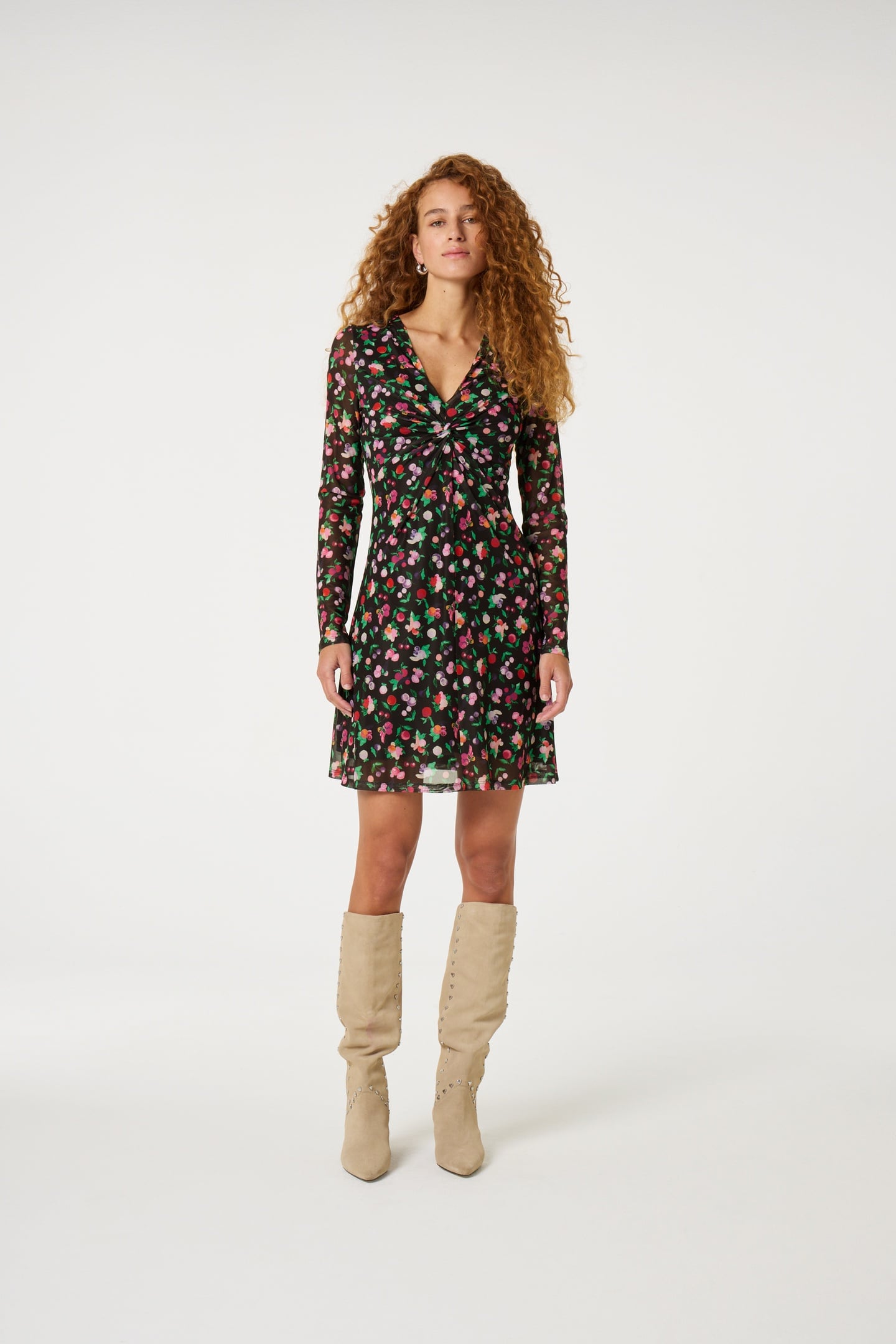 FALLON DRESS PURPLE GRAPE/RED APP 1