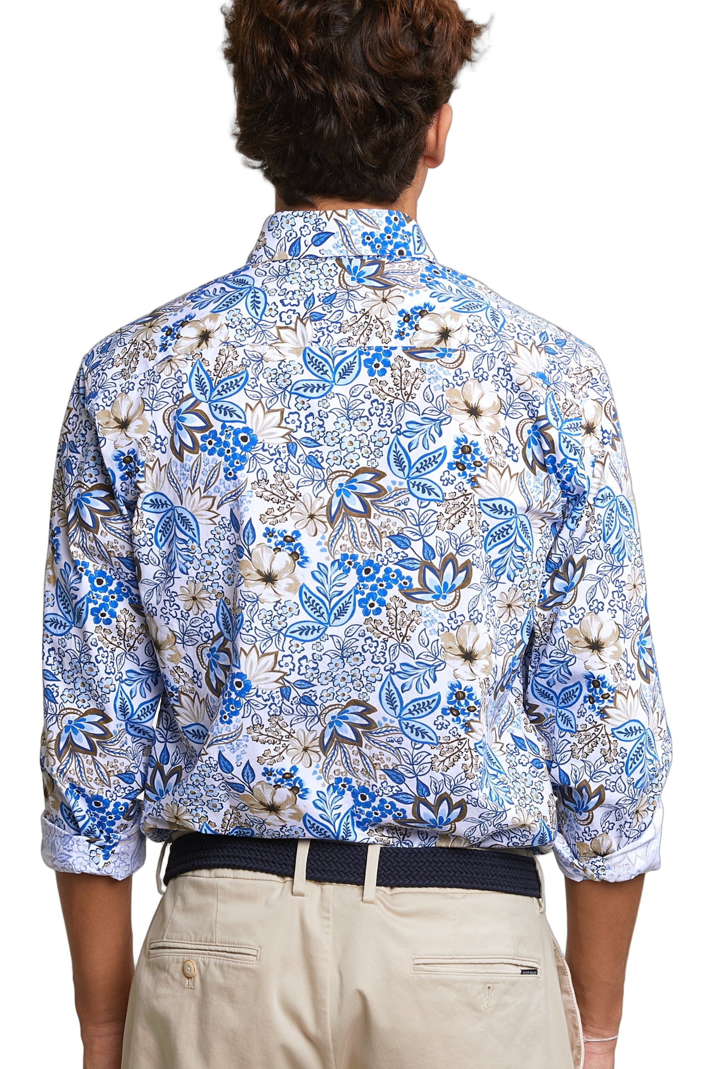 CUSTOM FIT COTTON FLORAL SHIRT MULTI 4