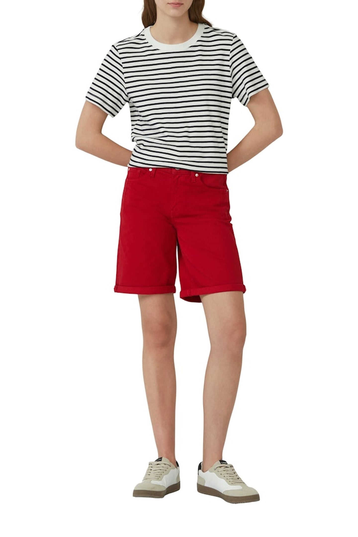 JEANS SHORTS RED DENIM 4