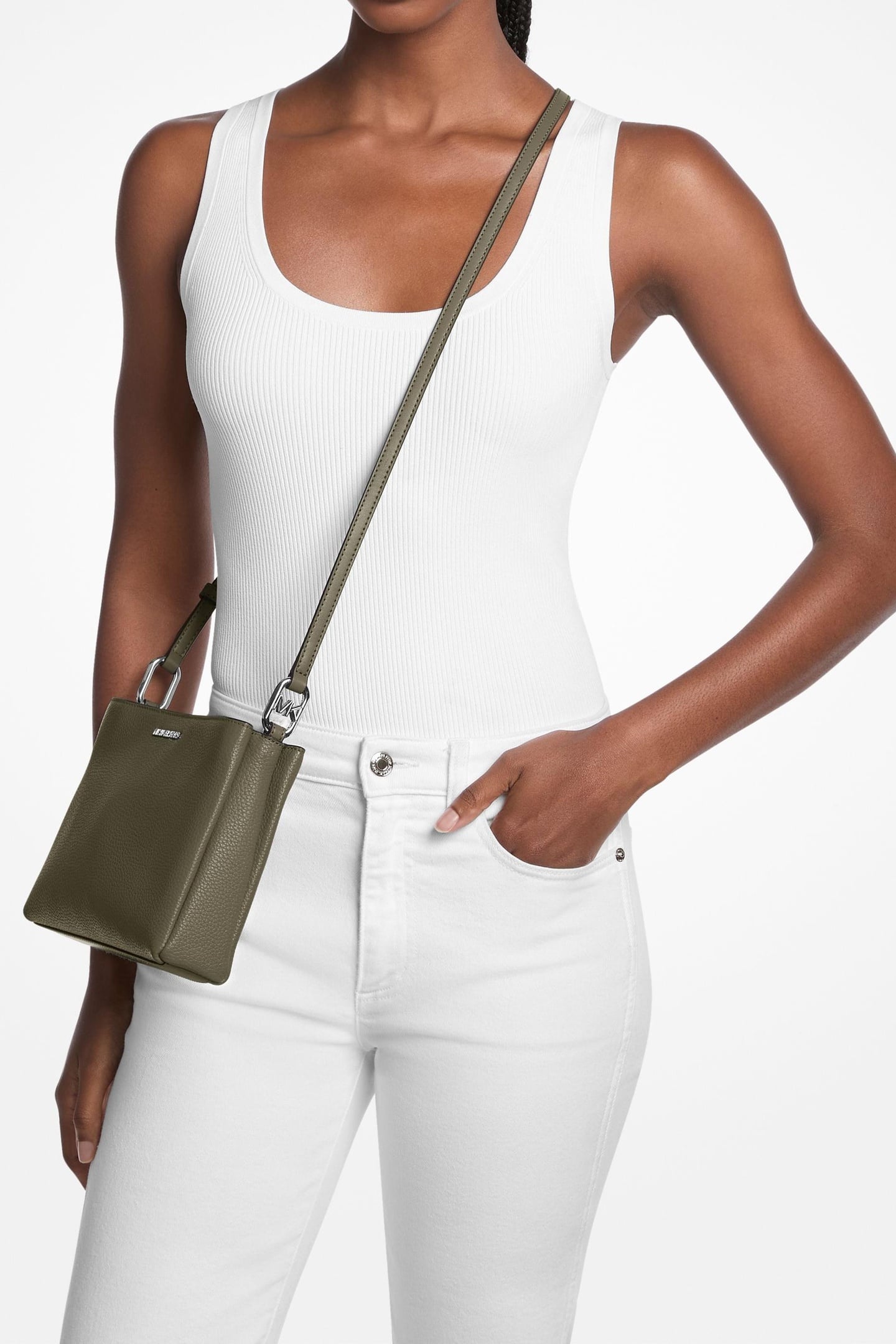 MEDIUM TRIPPLE COMPARTMENT CROSSBODY OLIVE 3