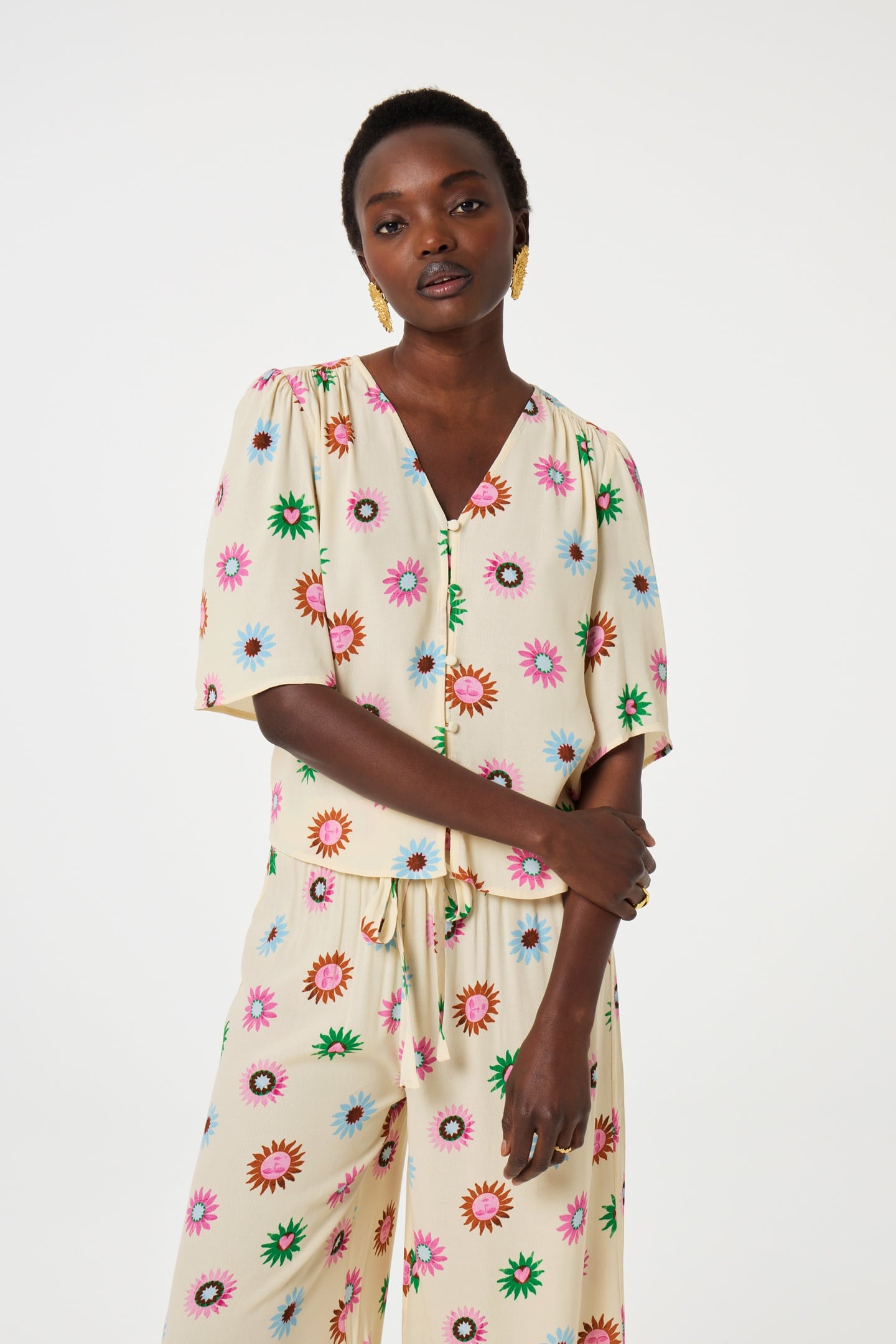 STARLET BLOUSE WARM WHITE/PINK DREA 2