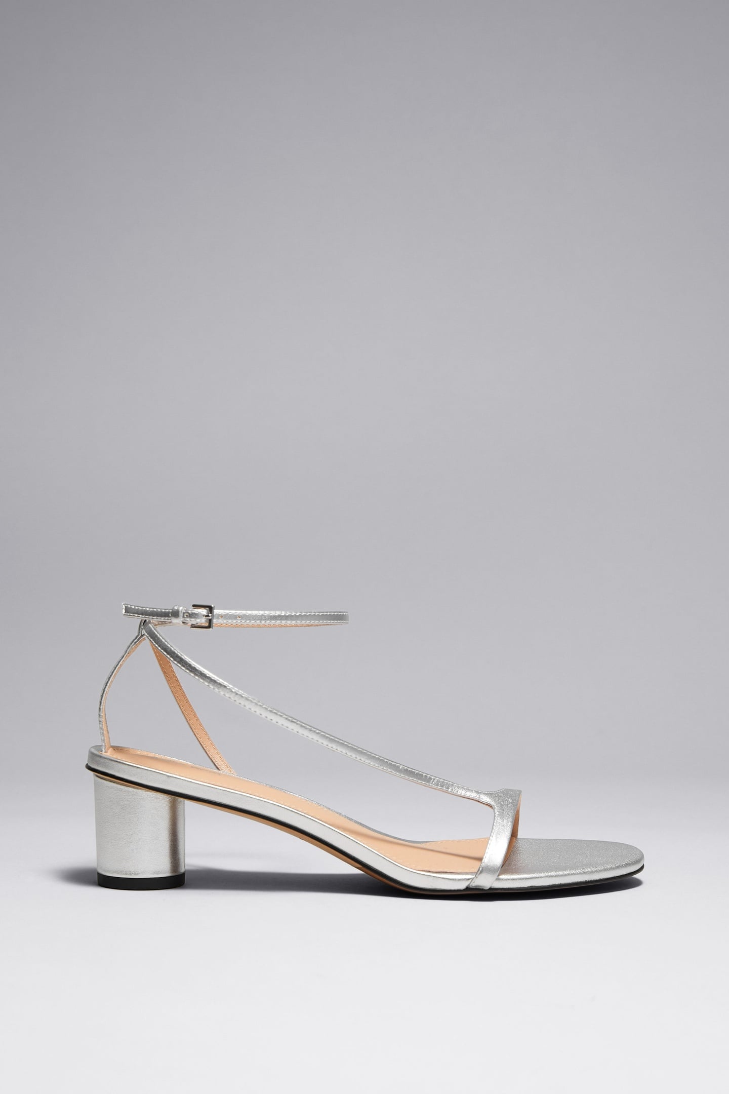 SANDA BLOCK HEEL SANDALETTE SILVER 1