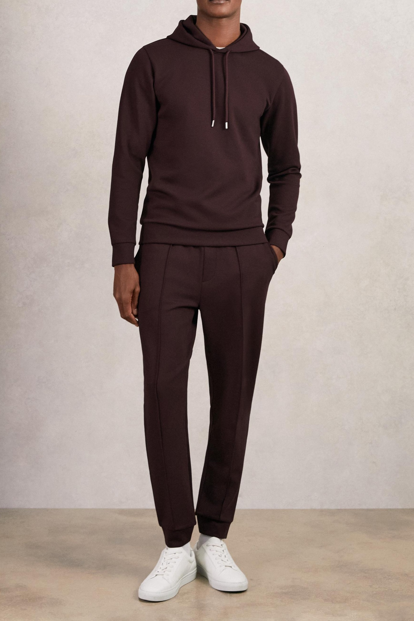 Reiss Ls Interlock Hoody Cherry Red Maat: S | Hoodies Outlet | Heren | Rood