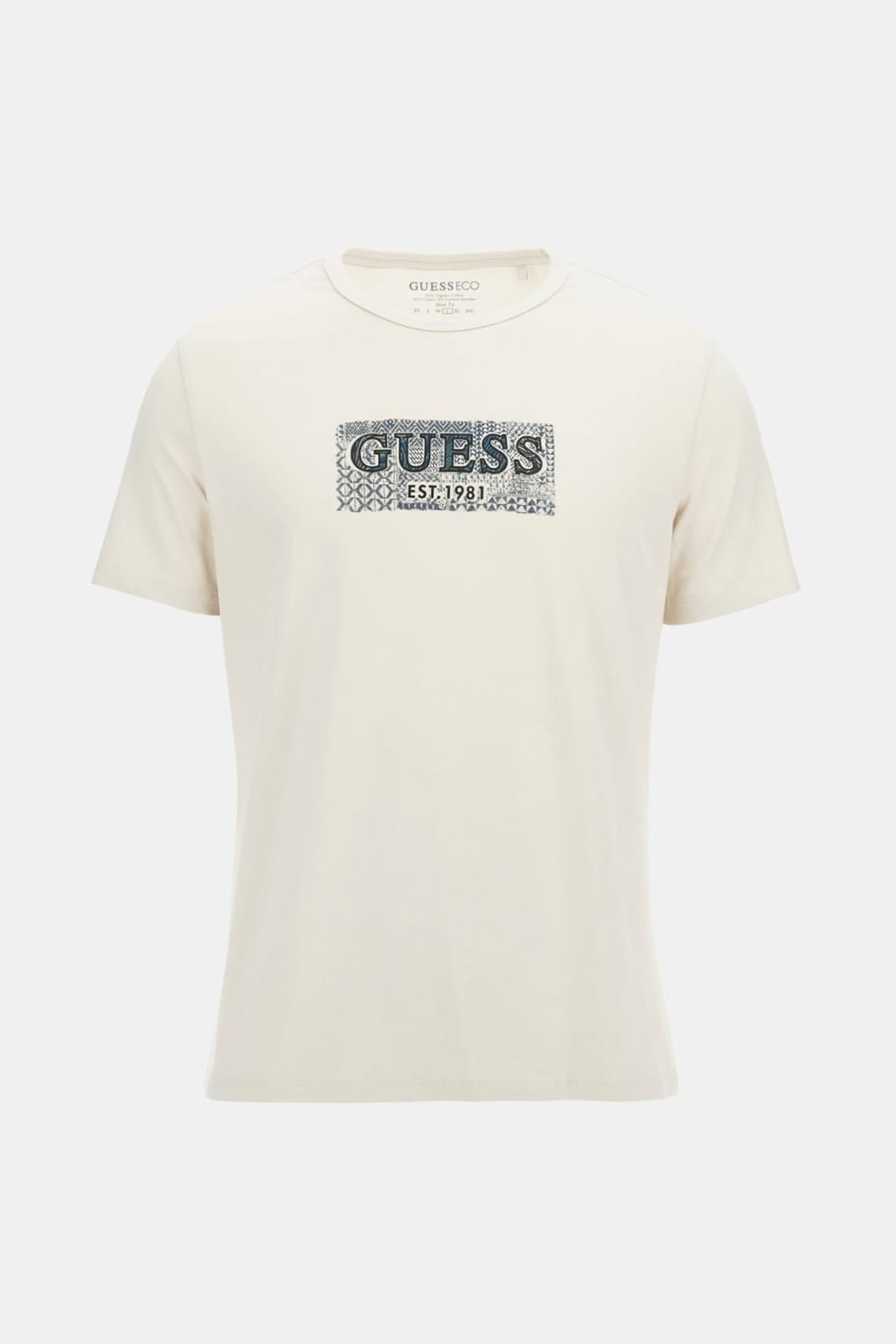GUESS ECO SS CN GUESS BOX TEE RESORT SAND 2