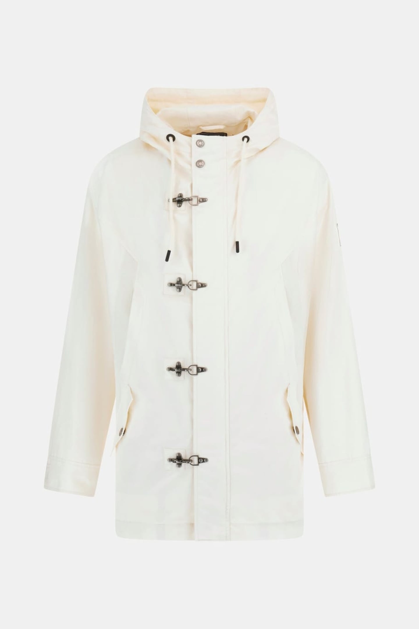 GUESS ECO COATED HOODED JACKET PEARL WHITE 1