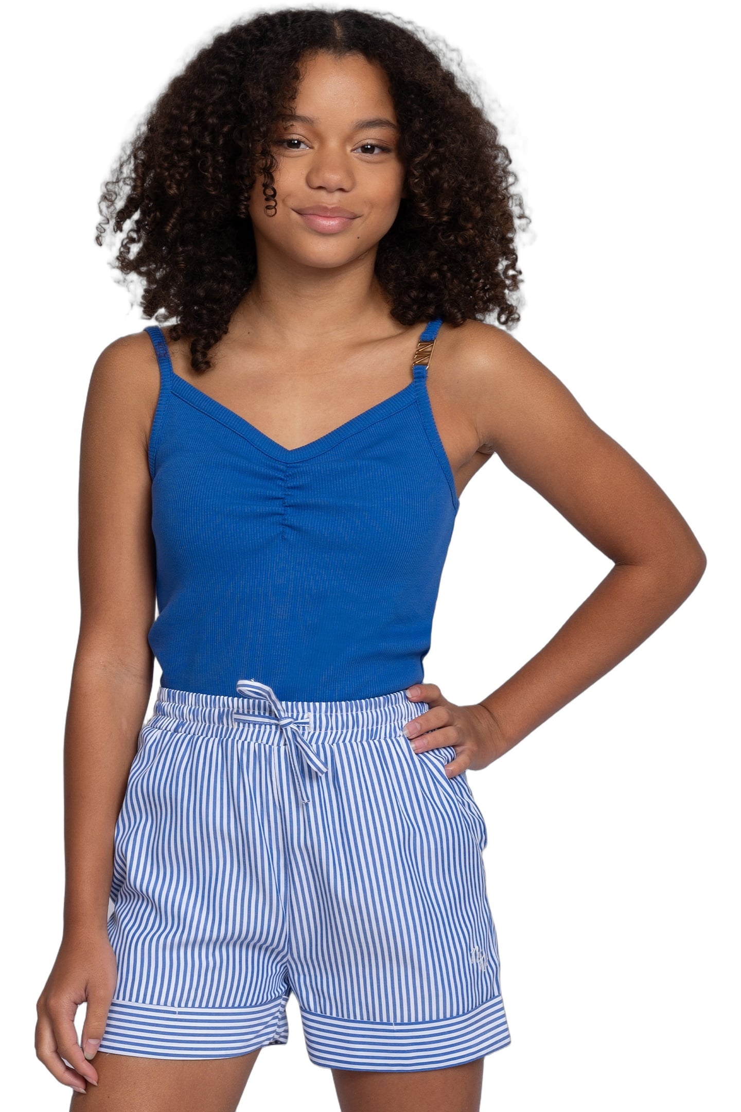 AAVA SHORTS AZURE BLUE/OFF WHITE 1