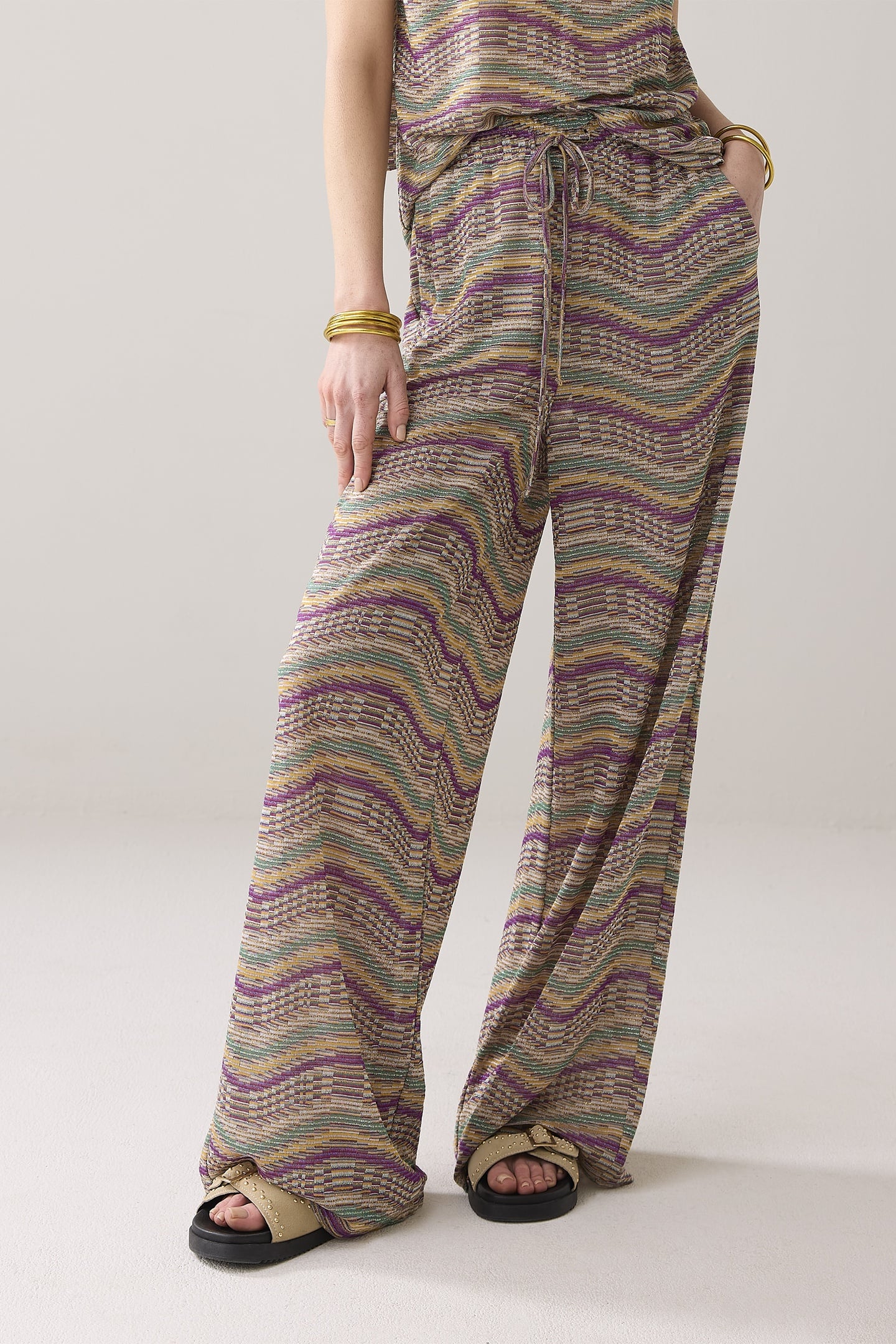 WIDE LEG PANT MULTICOLOUR SPARKLY WAVE 1