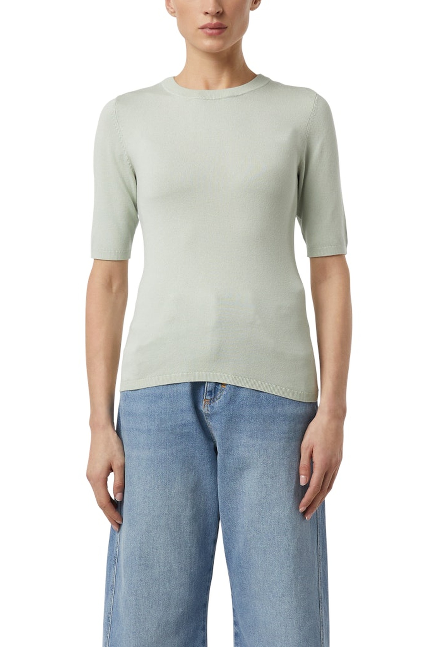 Comma Pullovers Soft Sage Maat: 34 | Longsleeves Outlet | Dames | Grijs