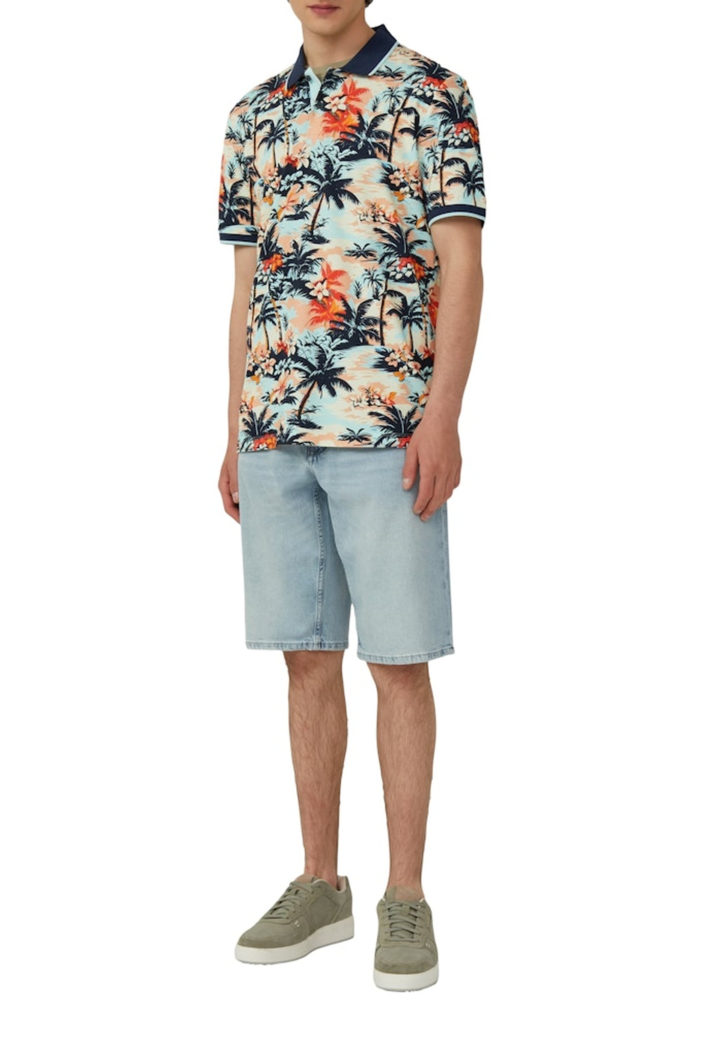 JEANS SHORTS BLUE GREEN DENIM 4