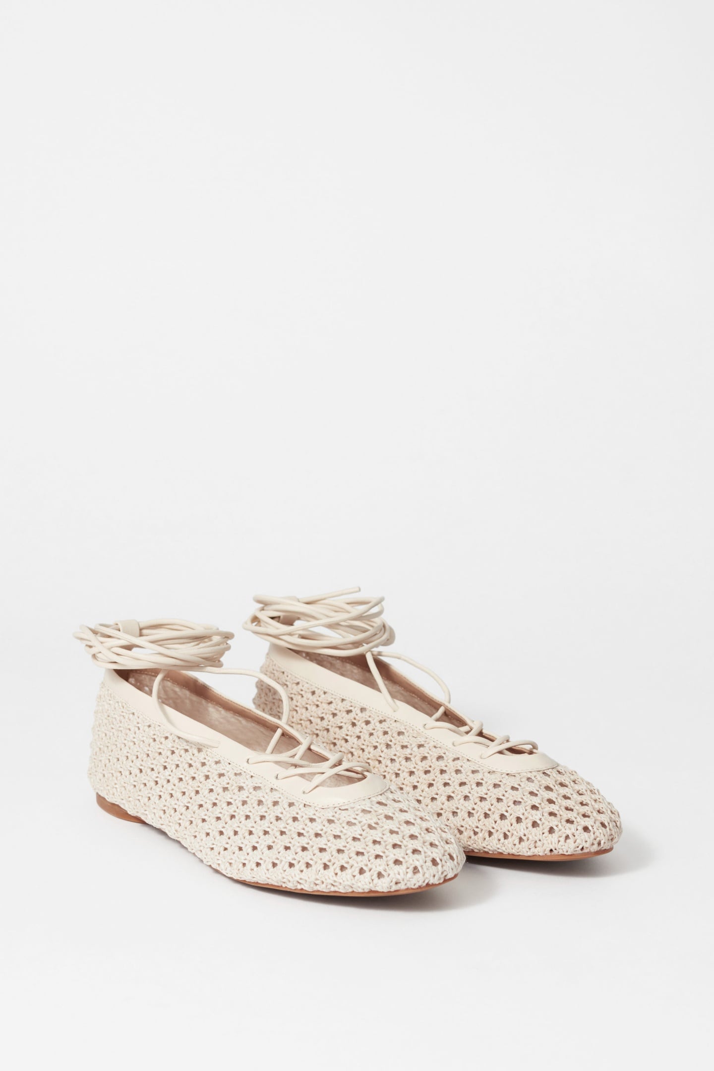 SEBBE LACE UP BALLERINA WHITE 2