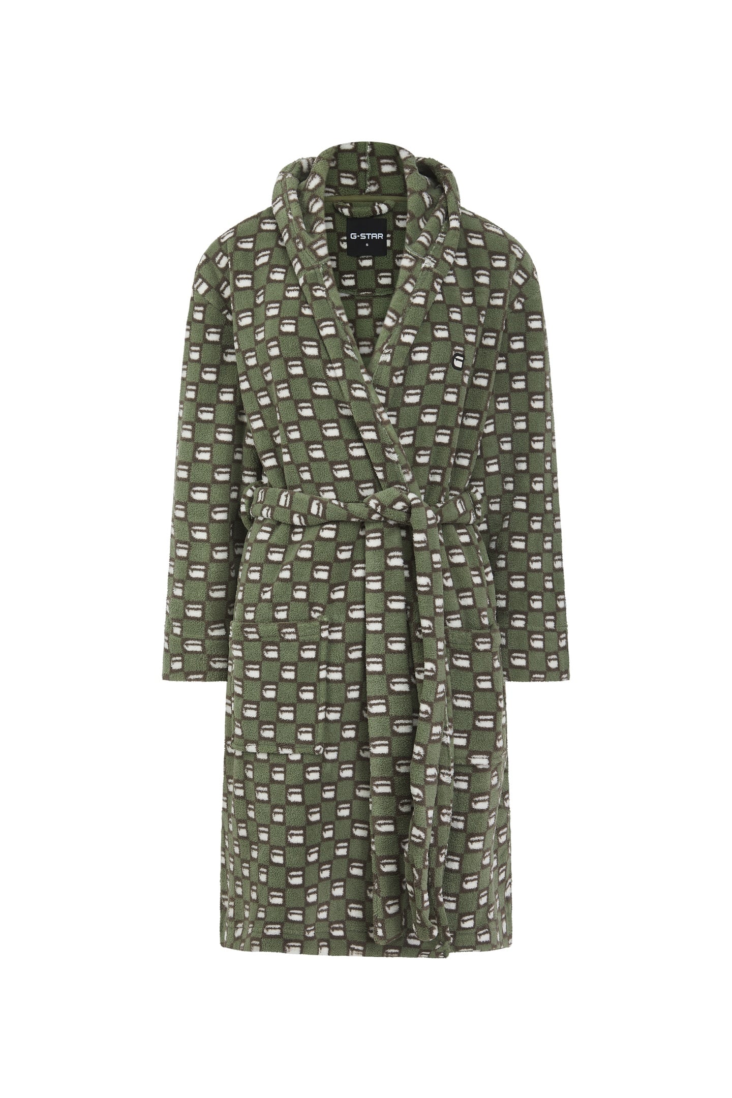 XENIA BATHROBE OIL GREEN MULTI 1