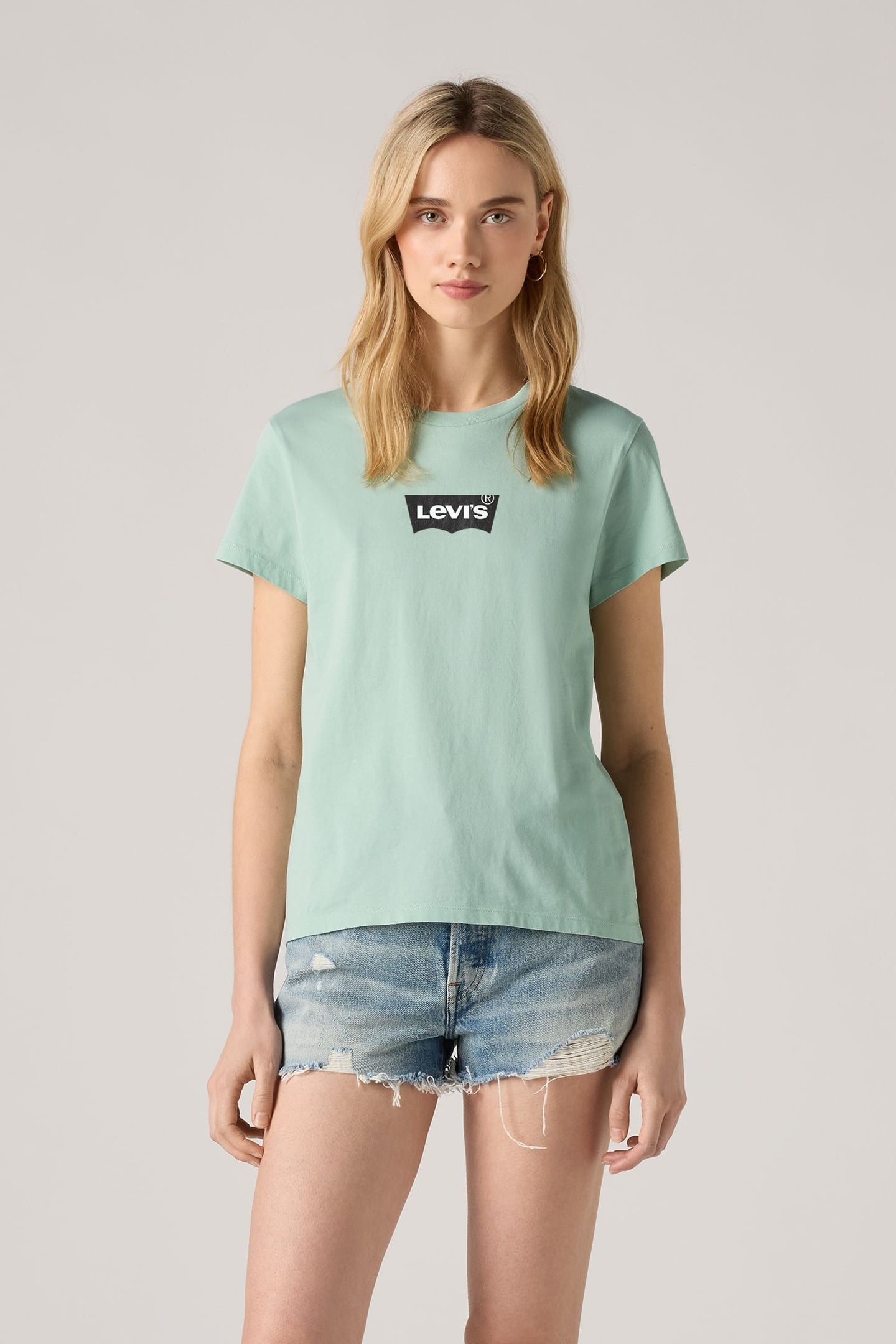 Levi's The Perfect Tee Baby Black Maat: M | Tops Outlet | Dames | Zwart