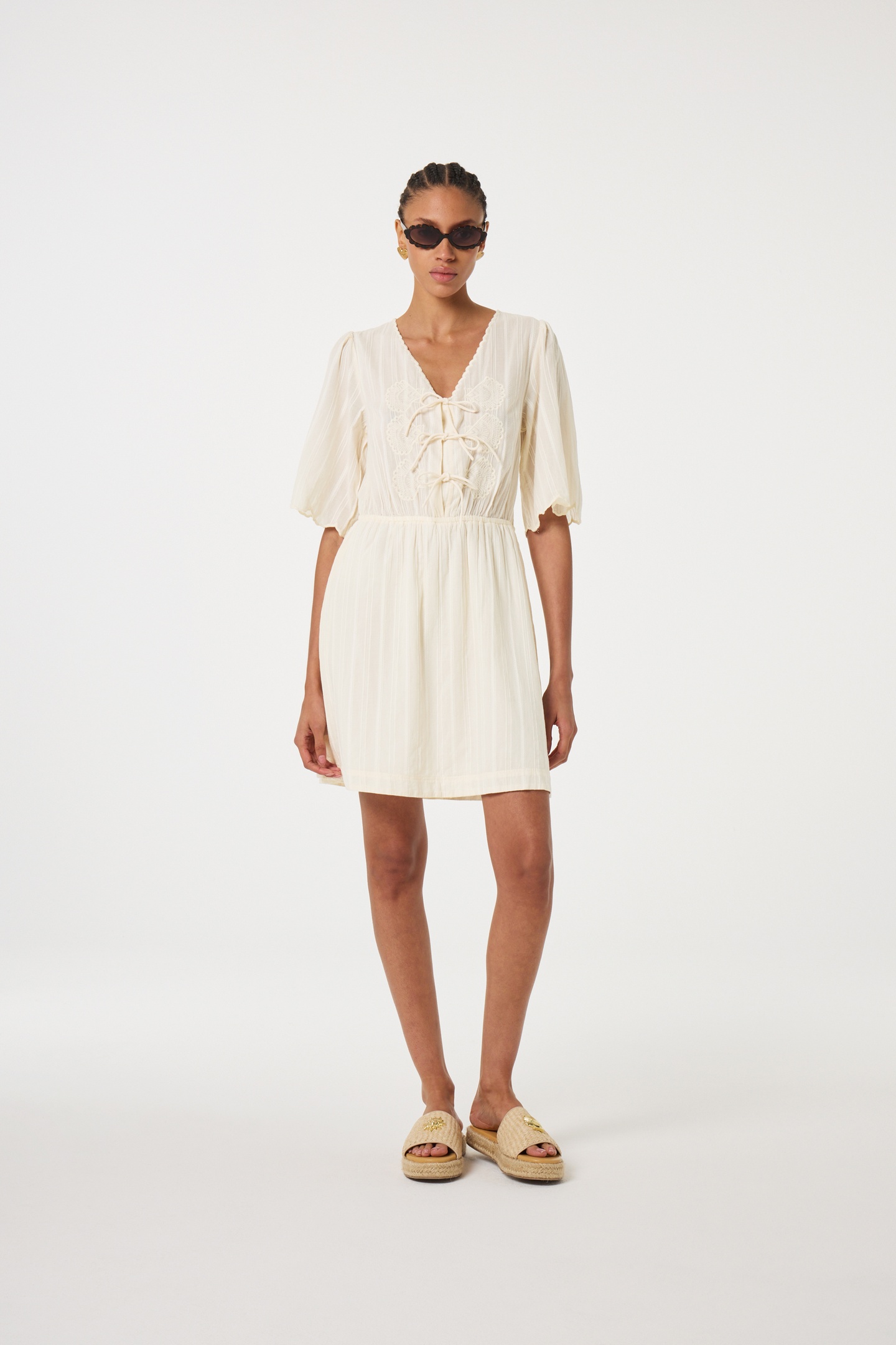 Fabienne Chapot Rory Dress Cosy White Maat: 42 | Mini Jurken Outlet | Dames | Wit